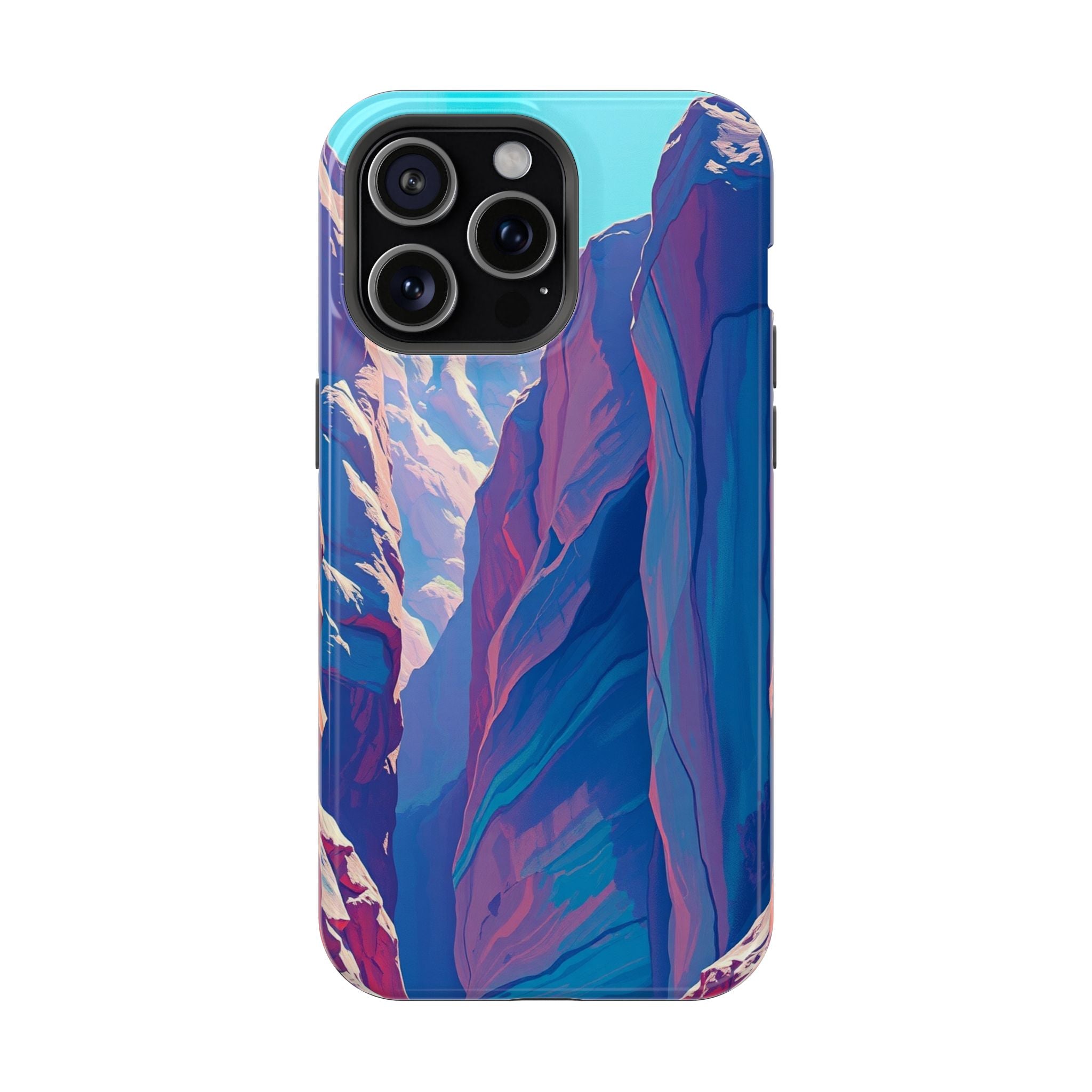iPhone Cyan And Magenta Canyon Wall Slim Everyday Designer Case · iPhone Case