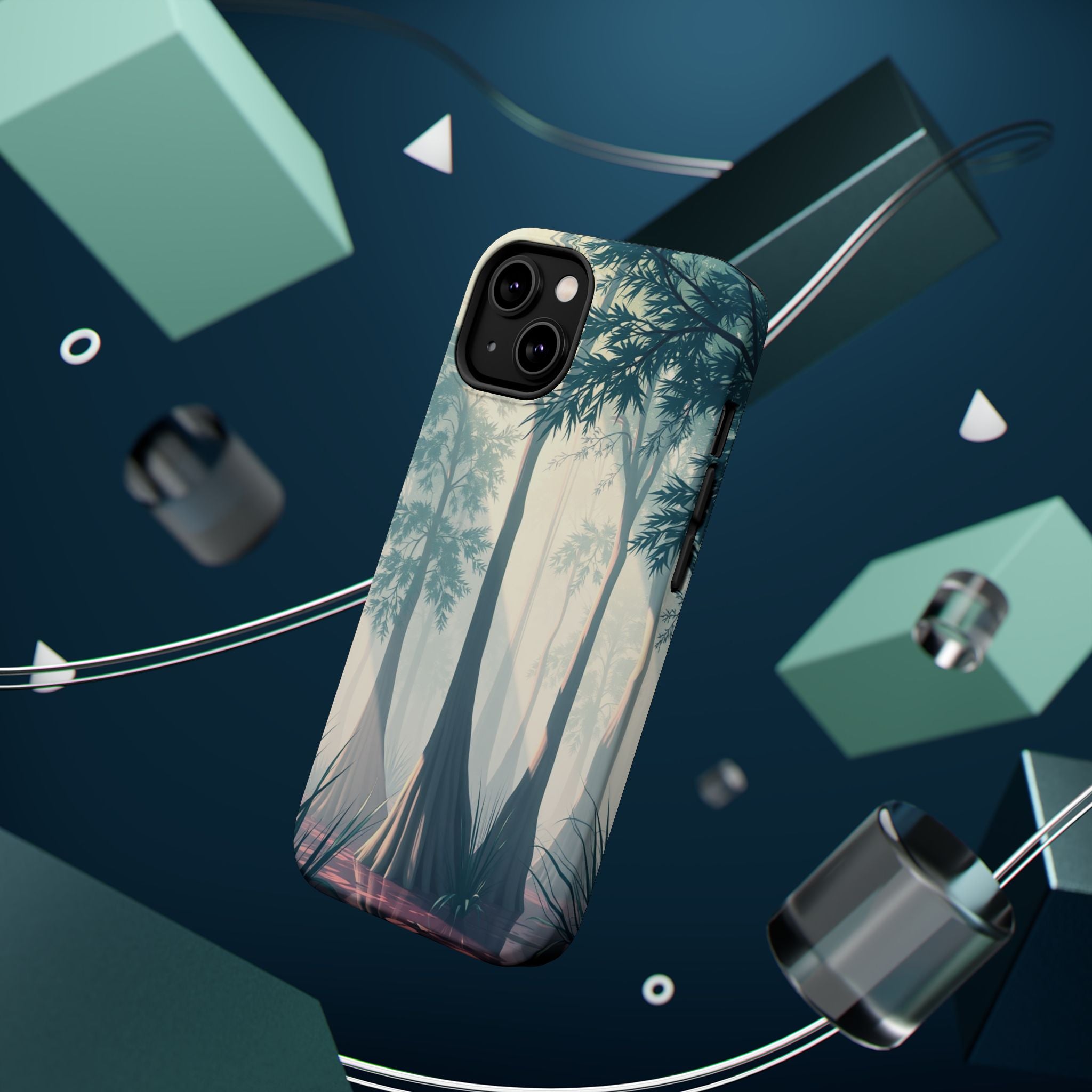 iPhone Mint And Blush Cypress Swamp Slim Everyday Designer Case · iPhone Case