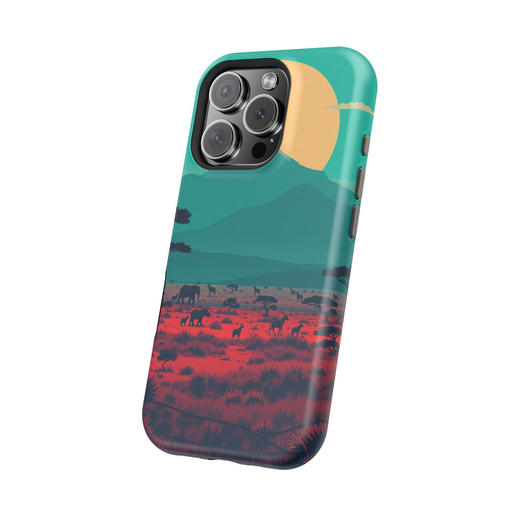 iPhone Savanna Horizon Vintage Retro Poster Slim iPhone Everyday · iPhone Case
