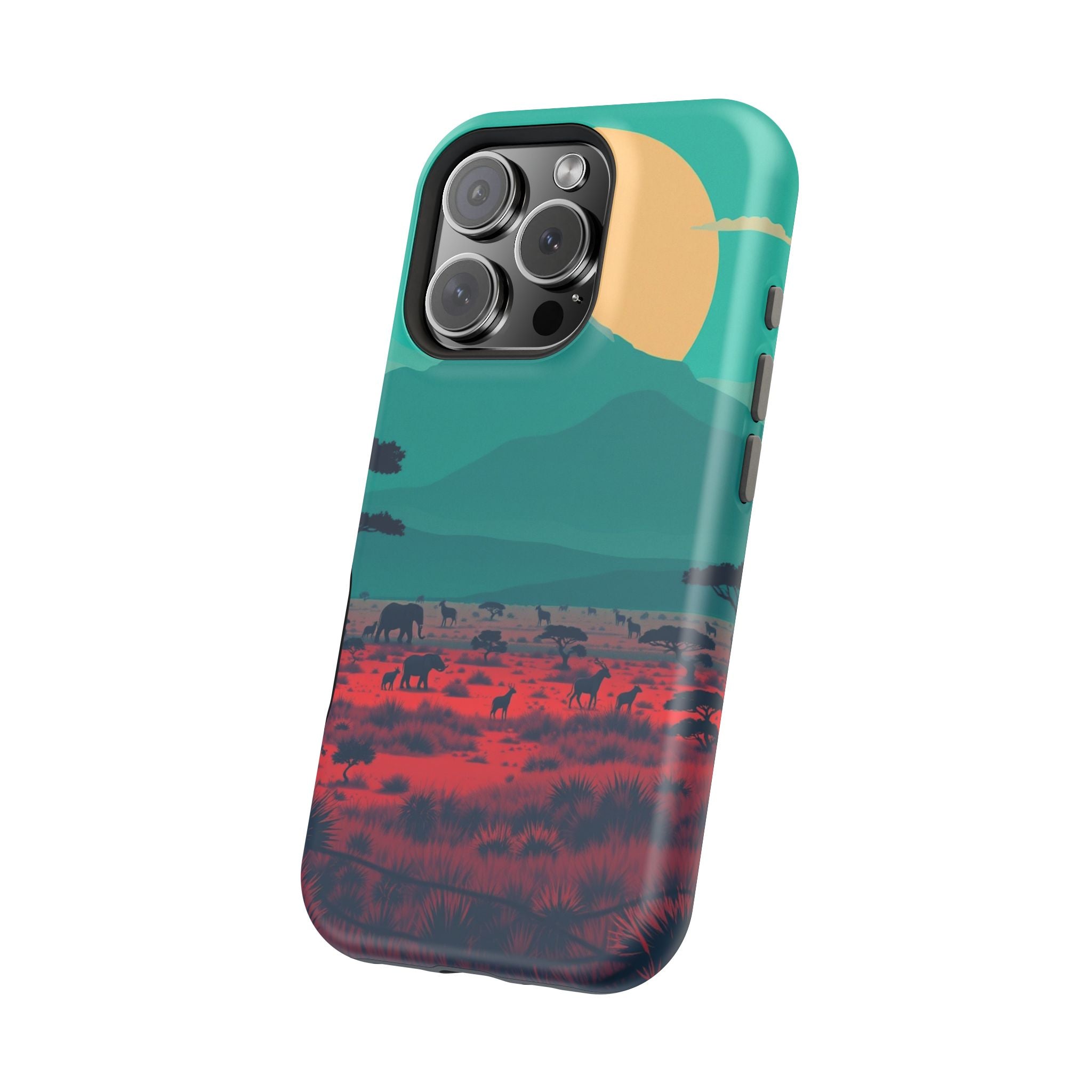 iPhone Savanna Horizon Vintage Retro Poster Slim iPhone Everyday · iPhone Case
