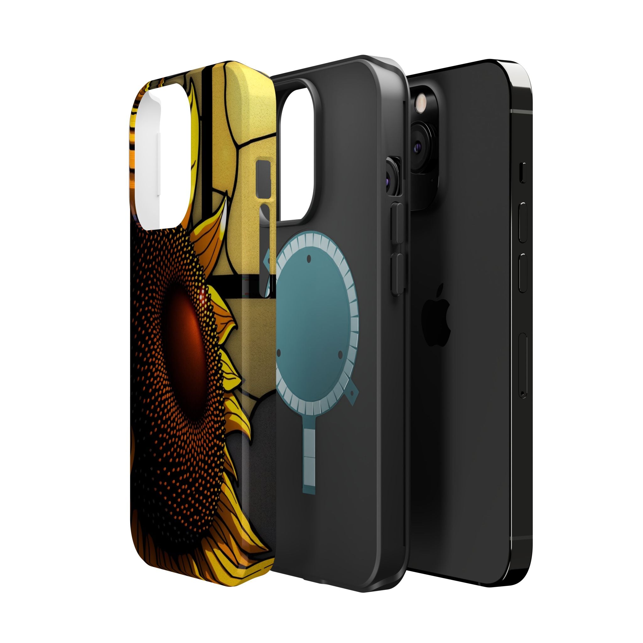 iPhone Sunflower Pop Stained Glass Bold Modern Everyday Snap Case · iPhone Case