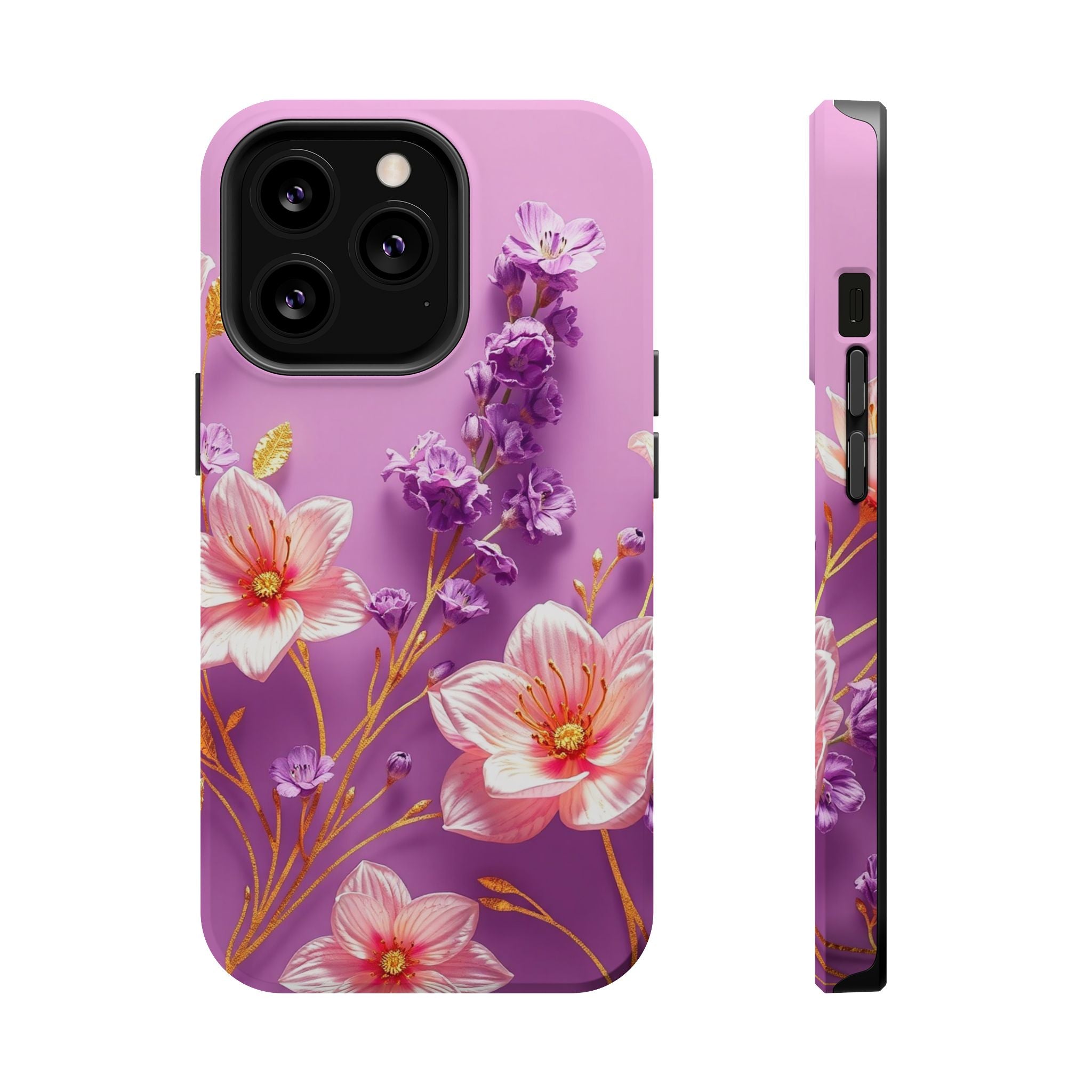iPhone Radiant Floral Gold Foil Design Slim Everyday Designer Case · iPhone Case