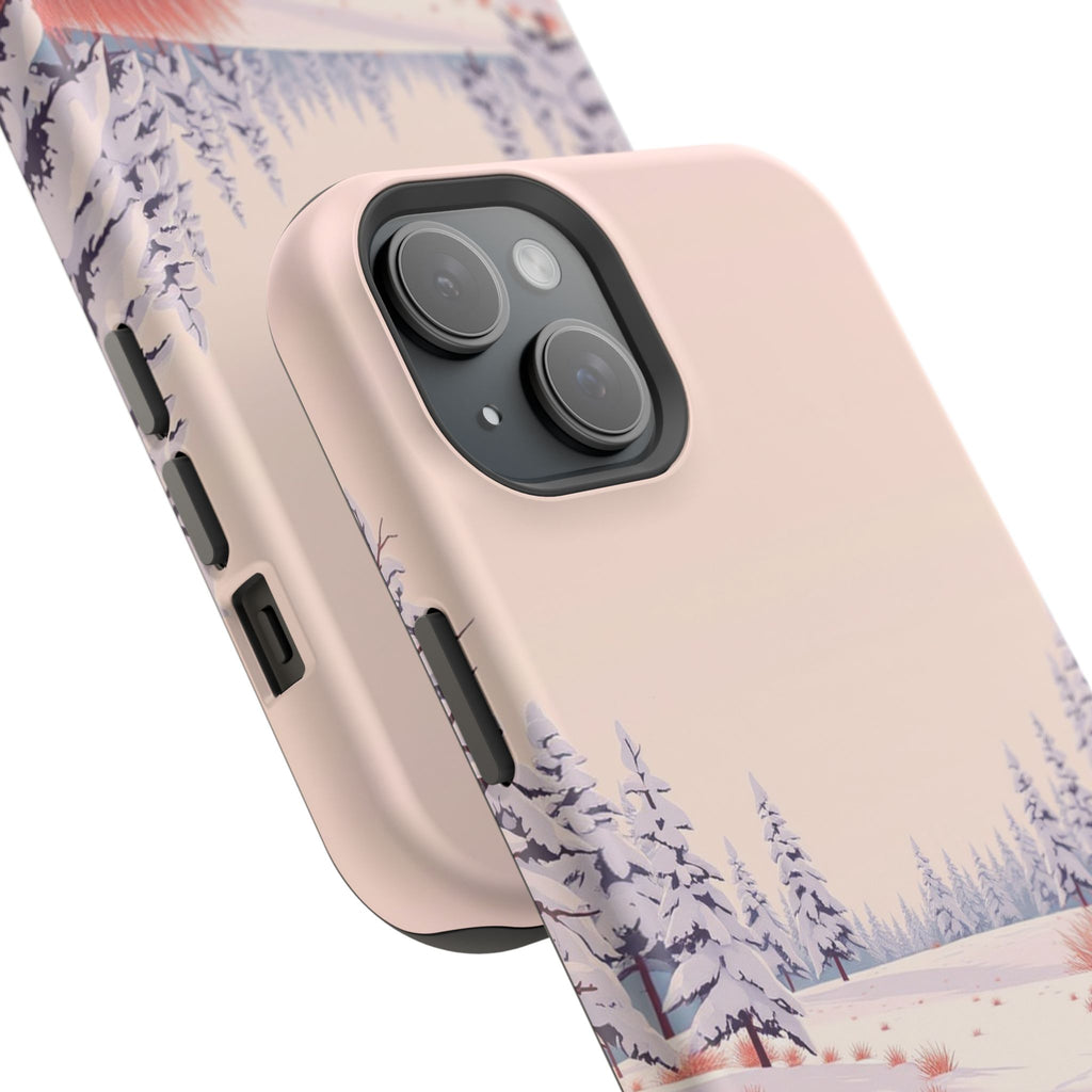 iPhone Snow Field Vintage Retro Poster Slim Everyday Designer Case · iPhone Case