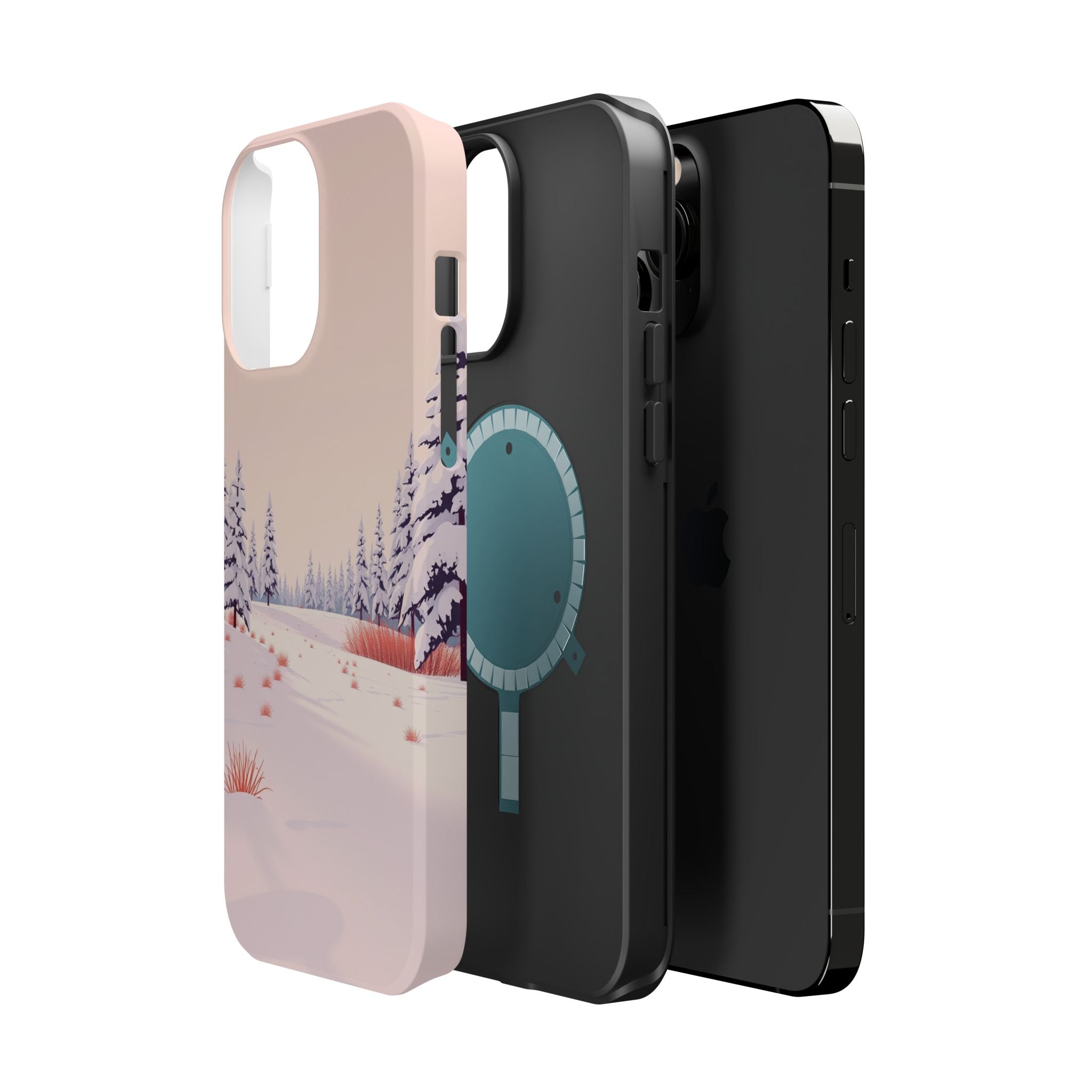 iPhone Snow Field Vintage Retro Poster Slim Everyday Designer Case · iPhone Case