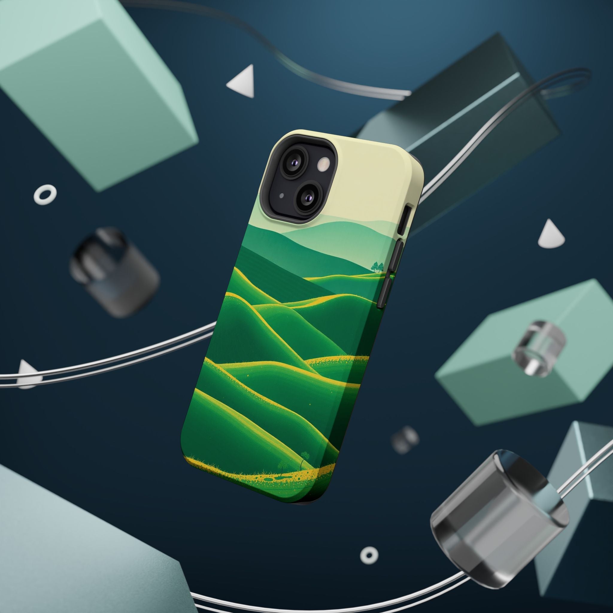 iPhone Rolling Hills Risograph Print Slim Everyday Designer Case · iPhone Case