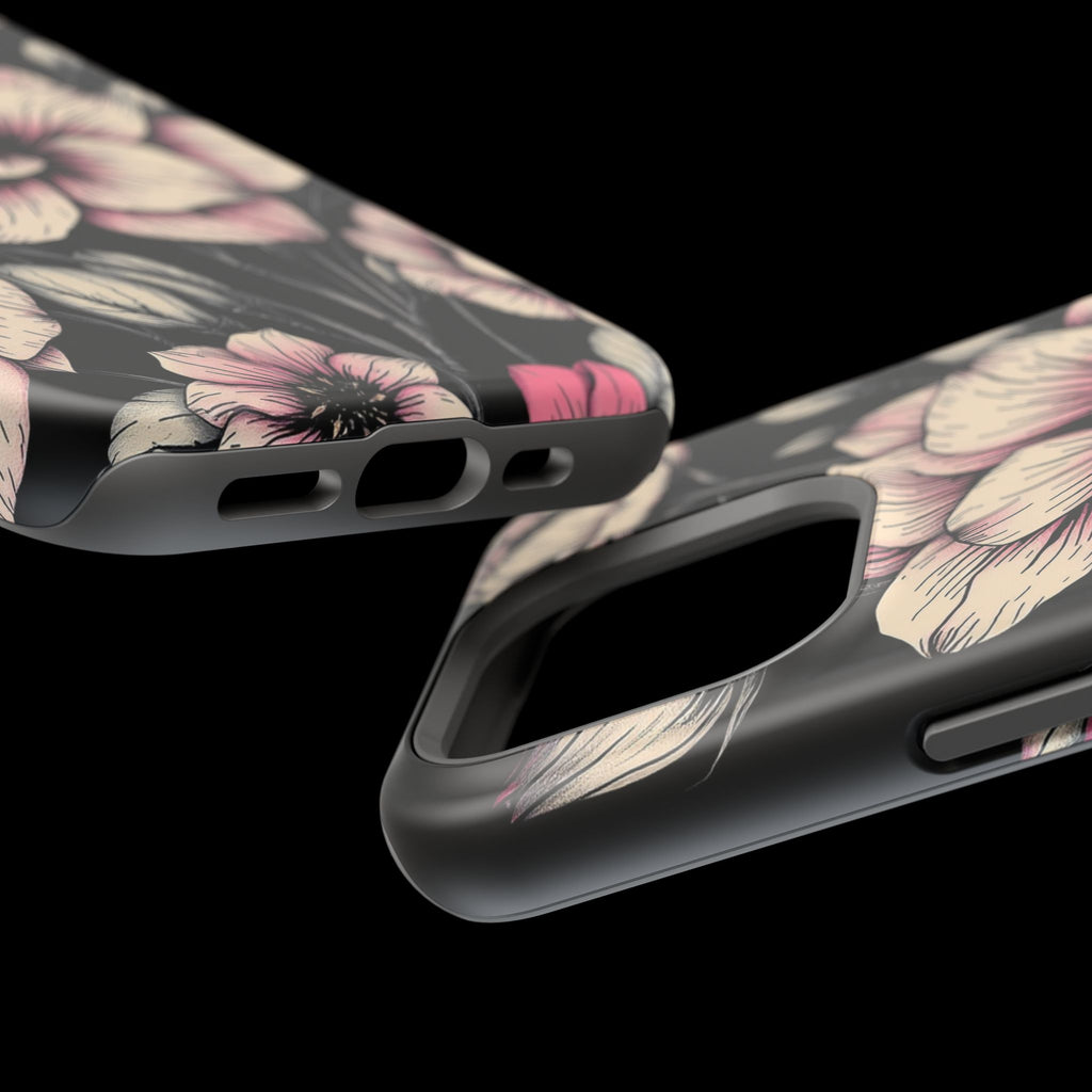 iPhone Floral Dark Academia Gothic Ink Slim Everyday Designer Case · iPhone Case
