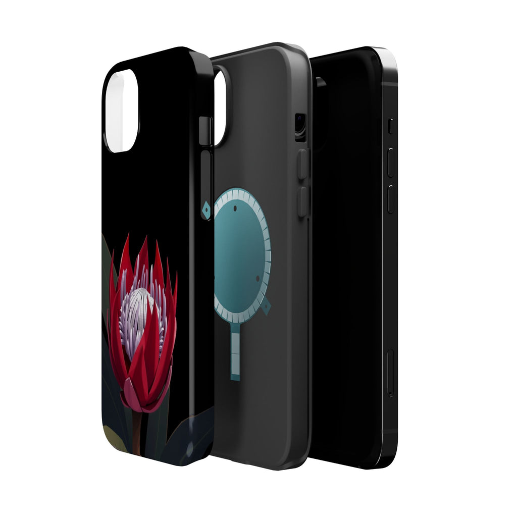 iPhone Black And Crimson Protea Bold Slim Everyday Designer Case · iPhone Case
