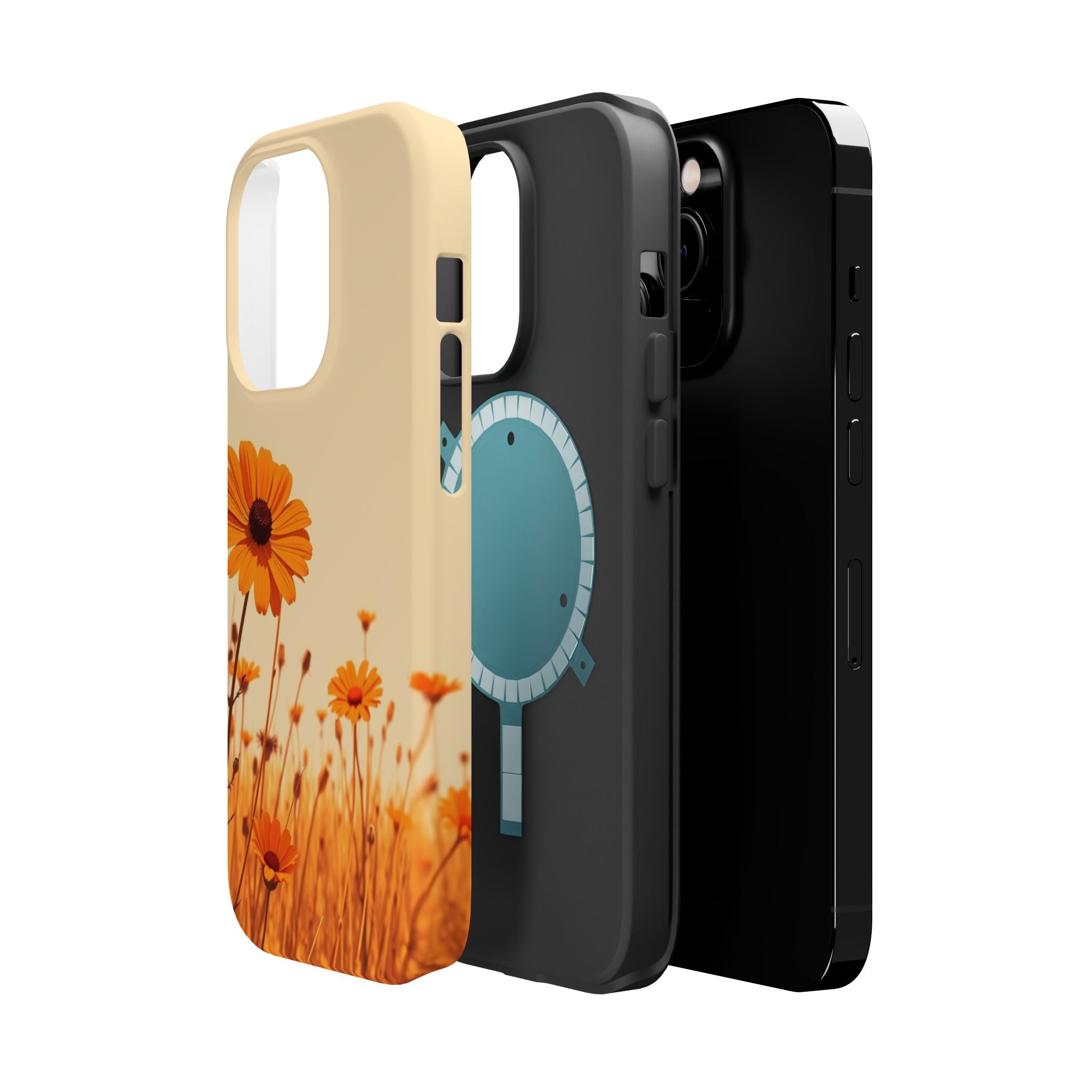 iPhone Wildflower Field Minimalist Line Art Slim Everyday Designer Case · iPhone