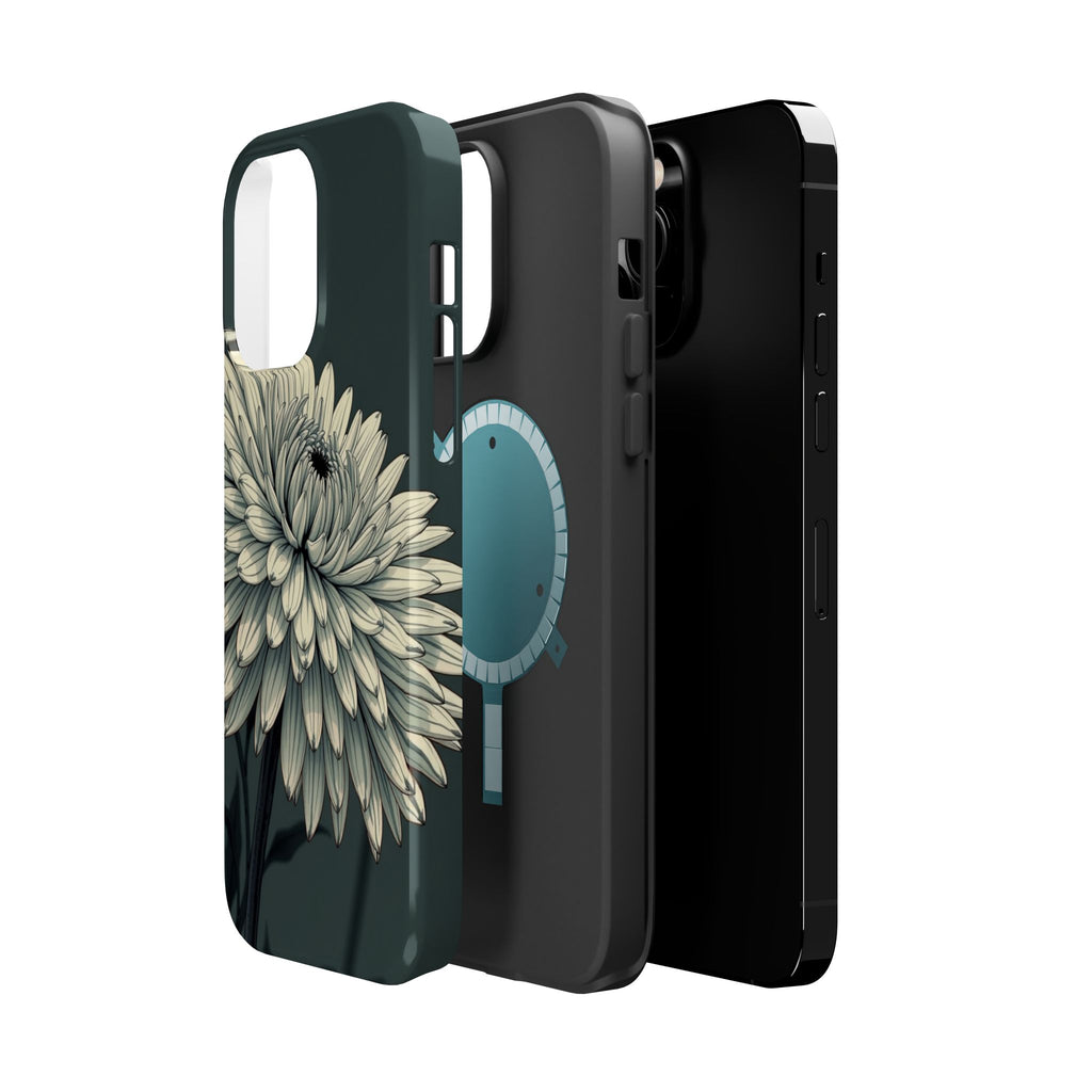 iPhone Chrysanthemum Classic Dark Gothic Ink Carry Case Slim Snap Case · iPhone