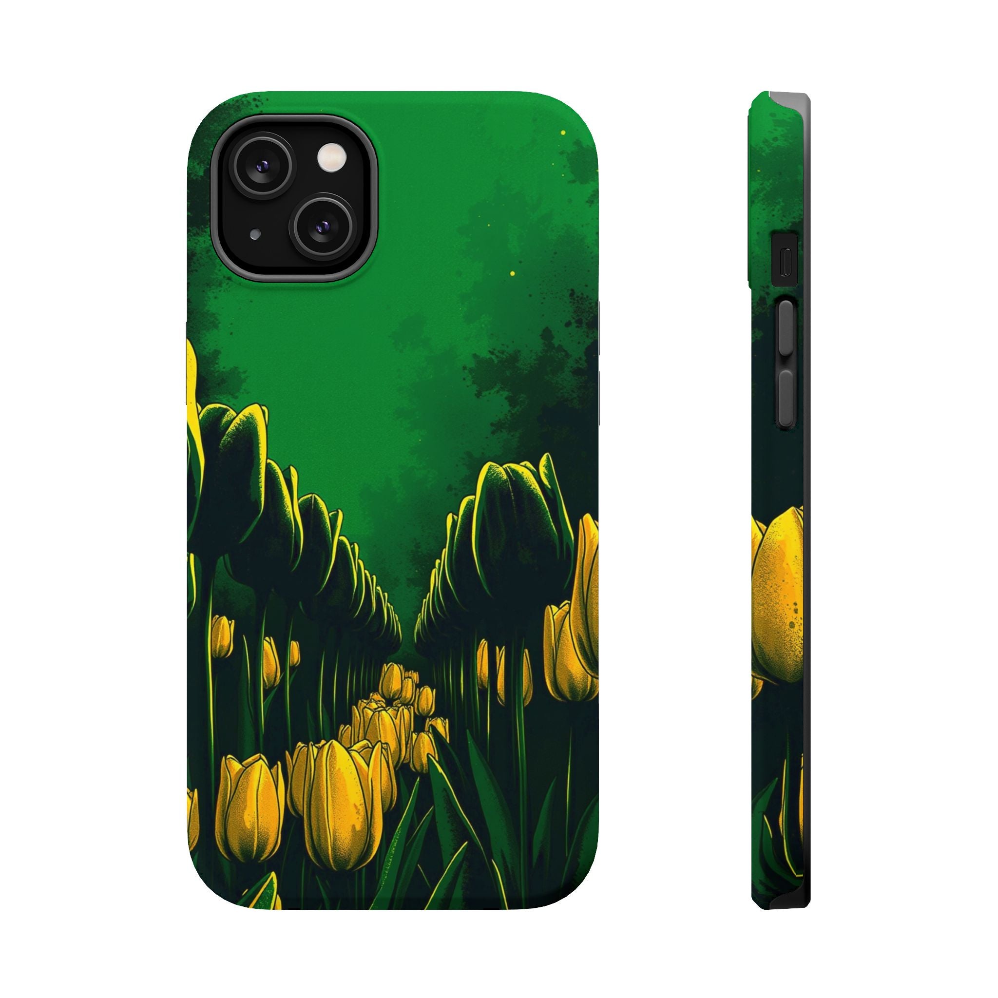iPhone Tulip Row Emerald Green And Gold Slim Snap Case · iPhone Case