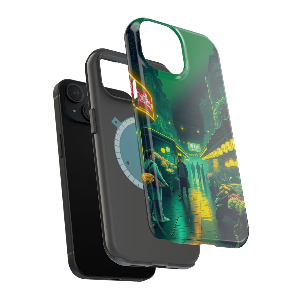 iPhone Flower Market Neon Cyberpunk Slim Everyday Designer Case · iPhone Case