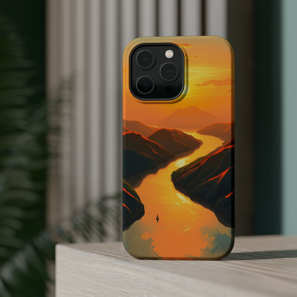 iPhone River Delta Aerial Oil Painting Impressionist iPhone Slim · iPhone Case