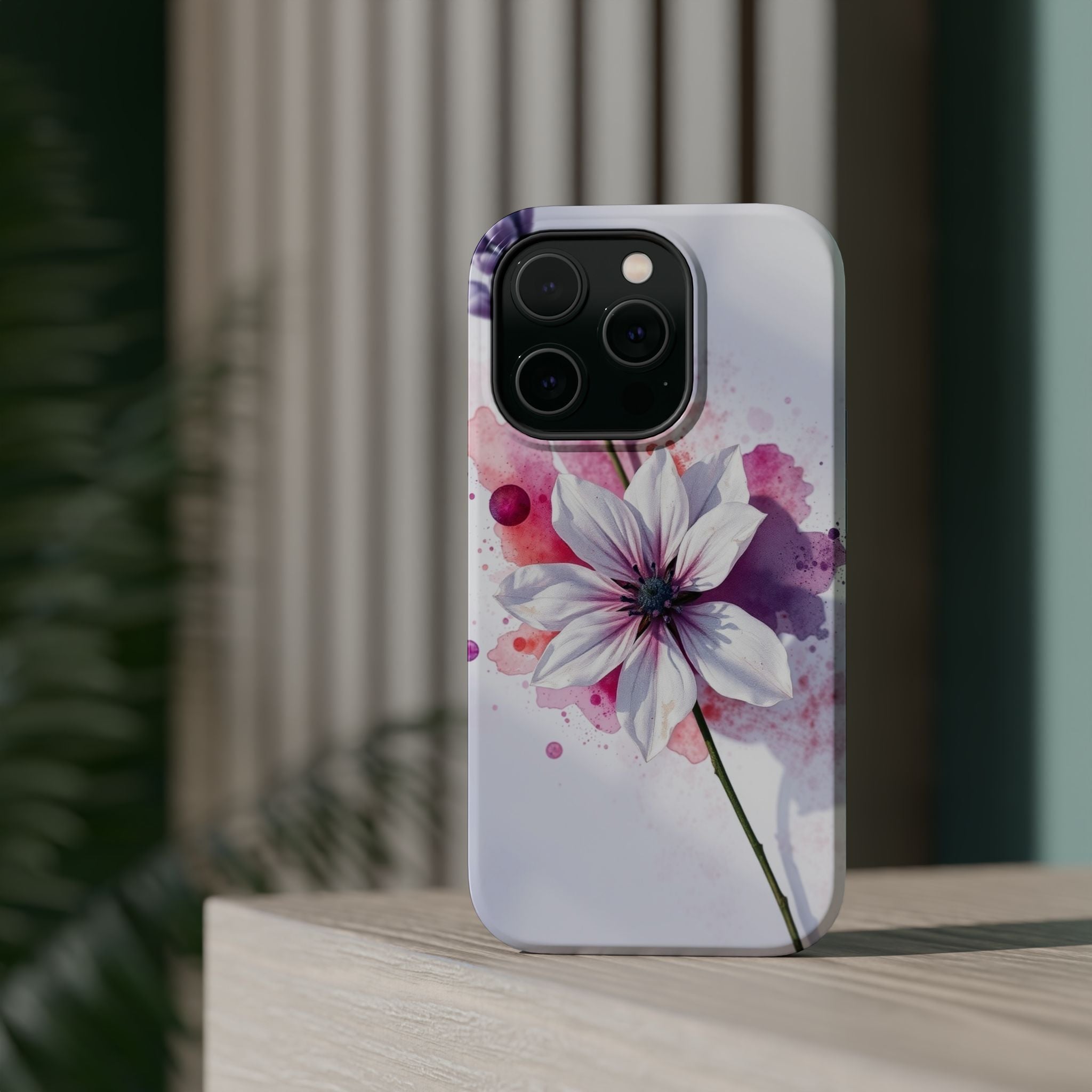 iPhone Floral Watercolor Splash Bold Art Slim Everyday iPhone 15 · iPhone Case