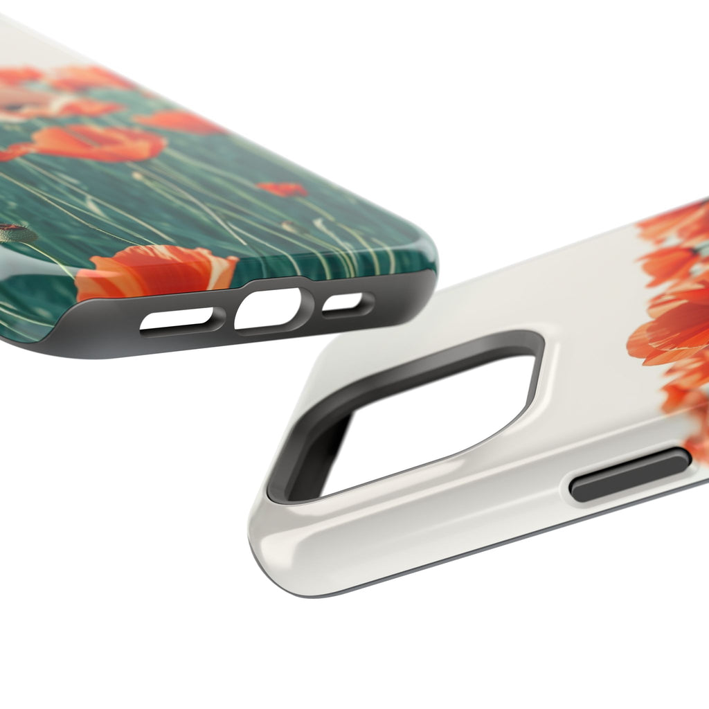 iPhone Mint And Blush Poppy Field 10 Slim Everyday Designer Case · iPhone Case