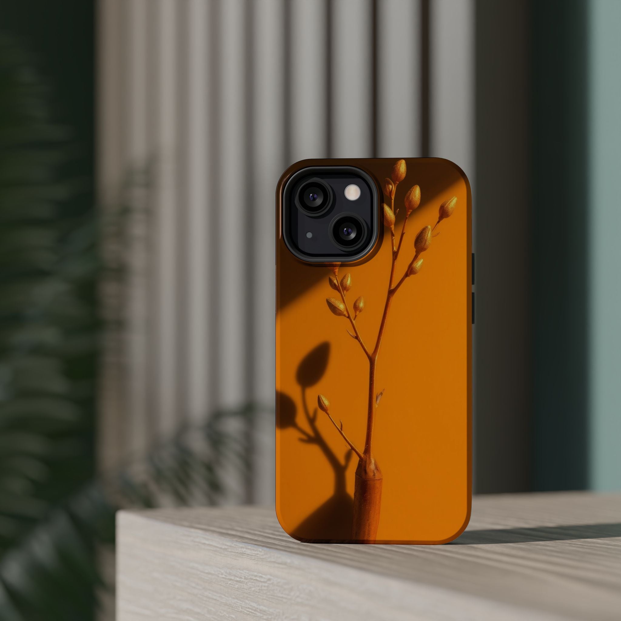 iPhone Mustard And Rust Minimalist Stem Slim Everyday iPhone Designer · iPhone C