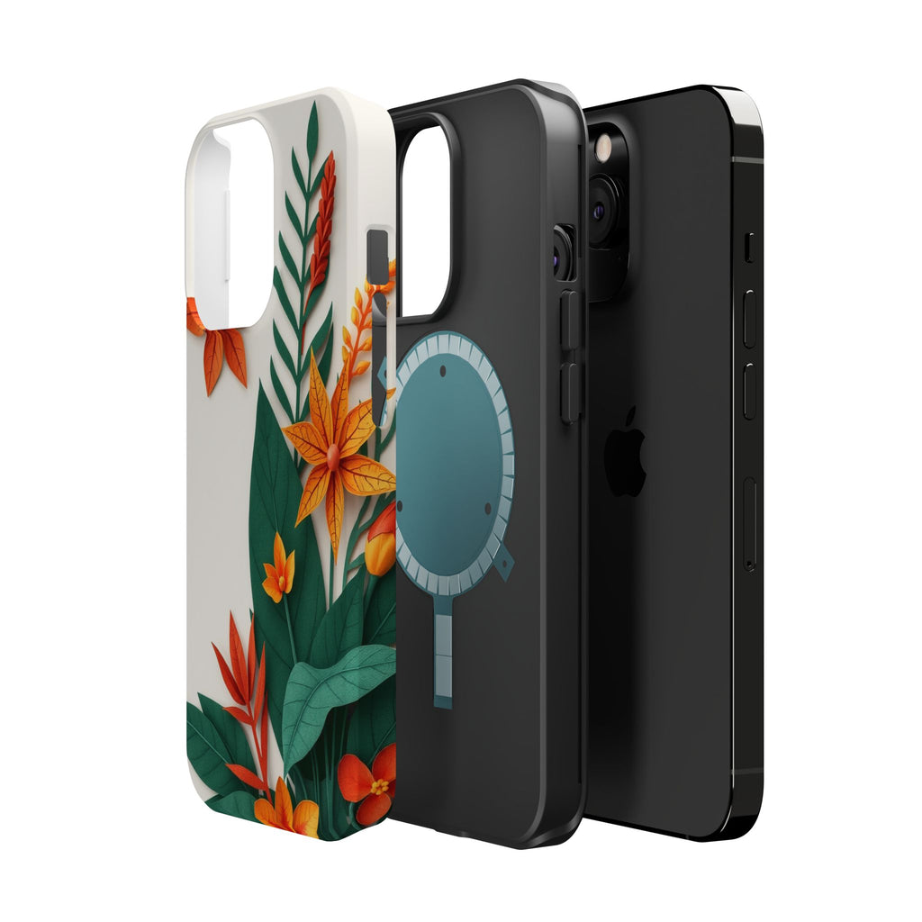 iPhone Jungle Floral Paper Cut Art Bold Modern Everyday Snap Case · iPhone Case