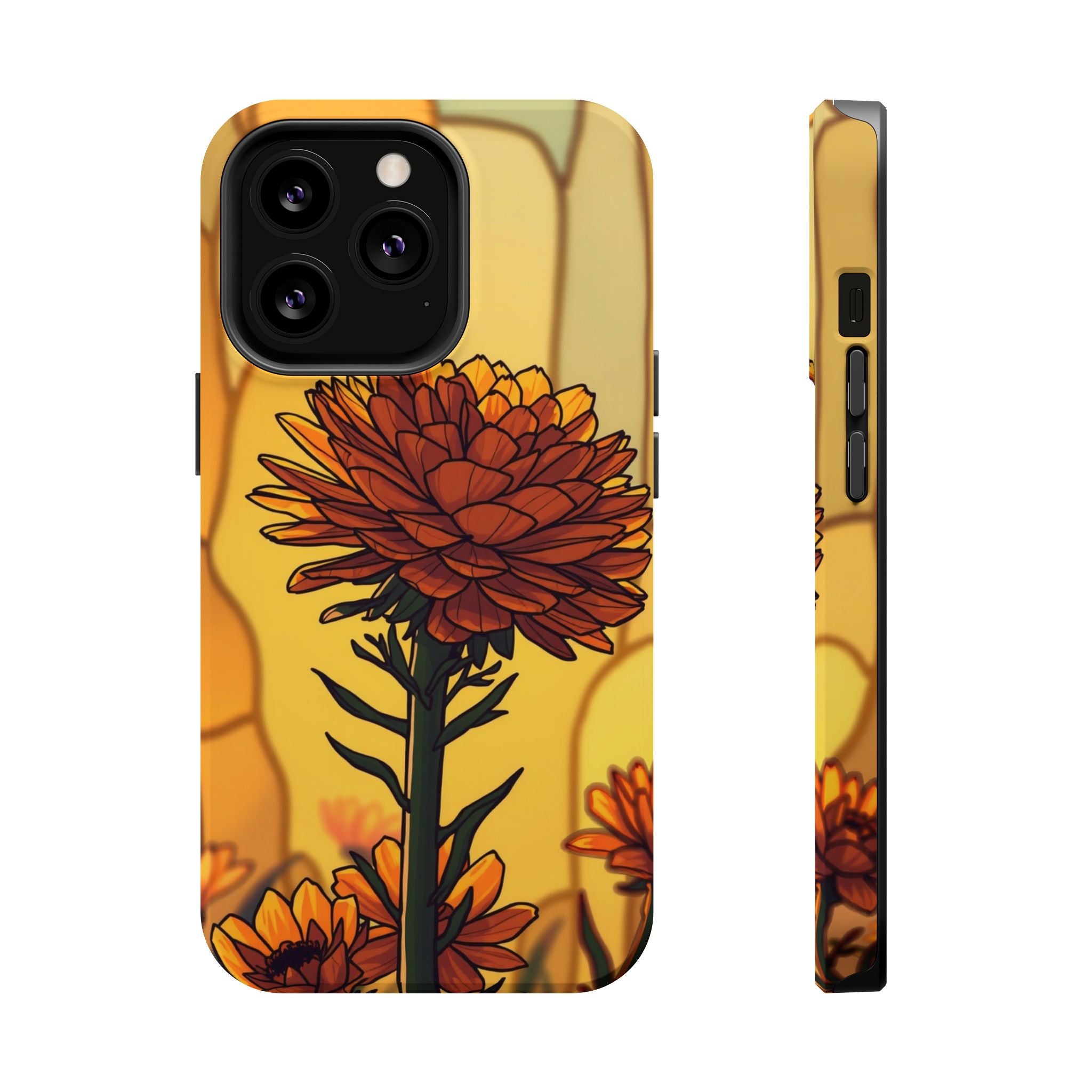 iPhone Sunset Amber And Peach Ranunculus Stack Soft iPhone Finish · iPhone Case