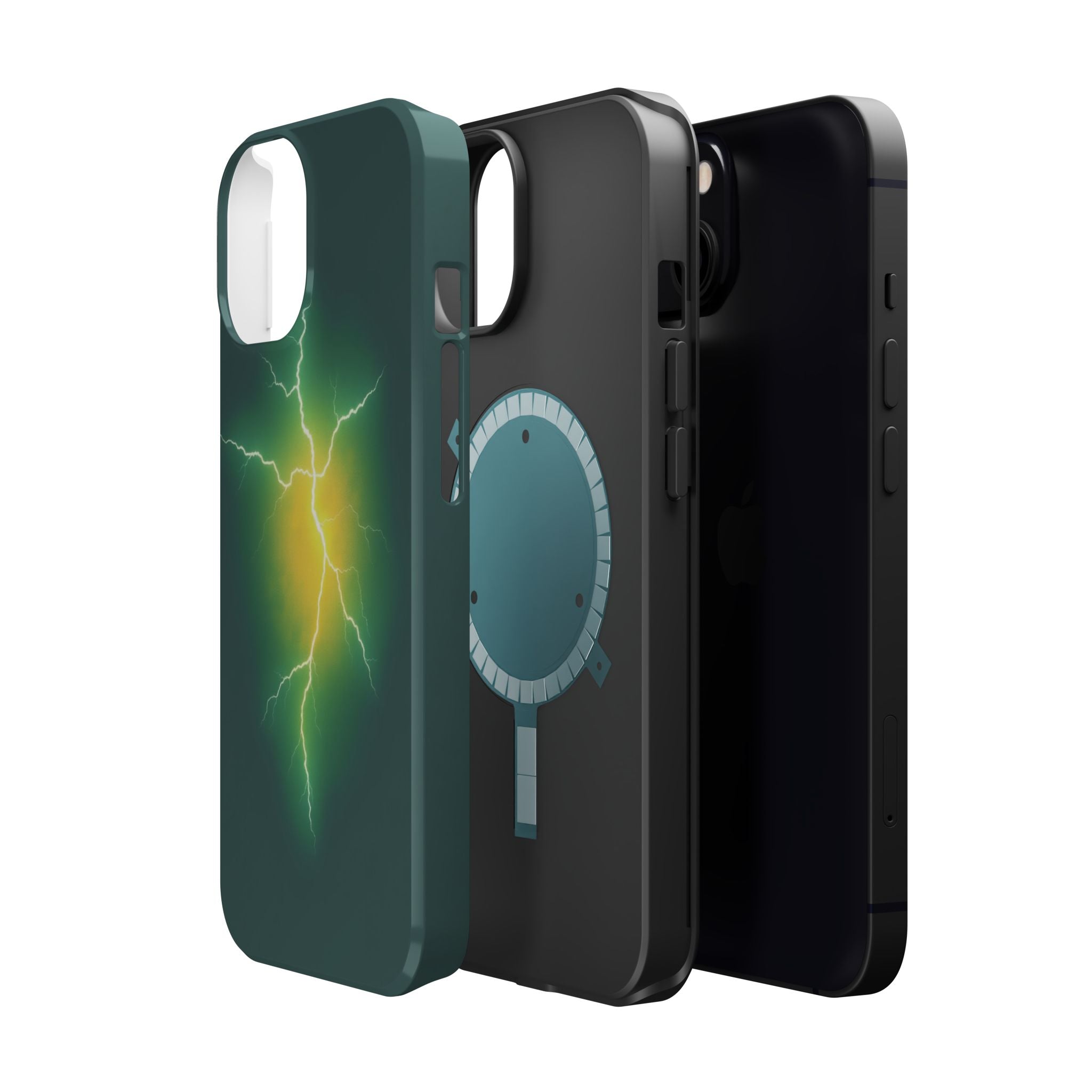 iPhone Emerald Green And Gold Prairie Lightning Soft iPhone Finish · iPhone Case