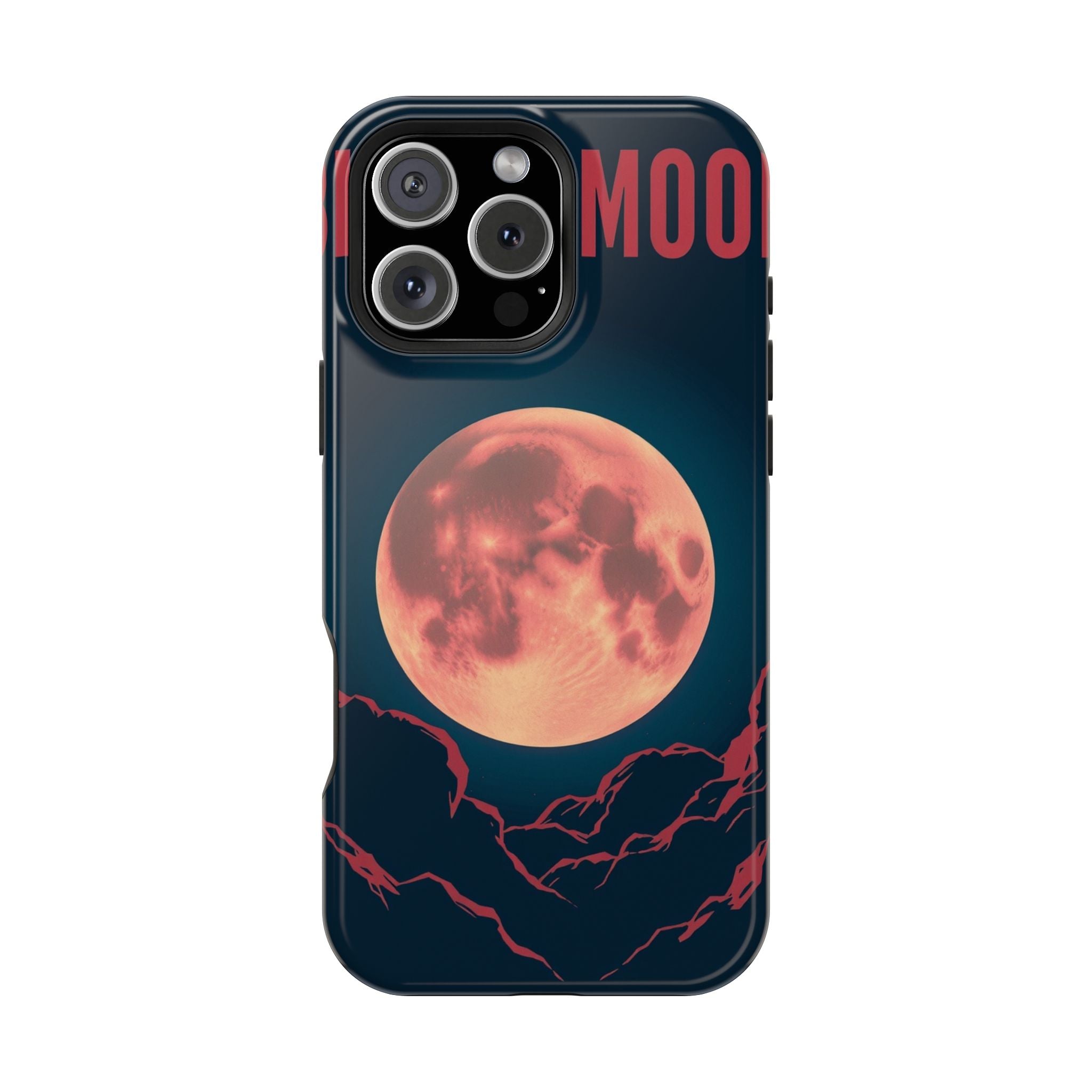 iPhone Blood Moon Rise Vintage Retro Poster Slim Everyday Designer Case · iPhone