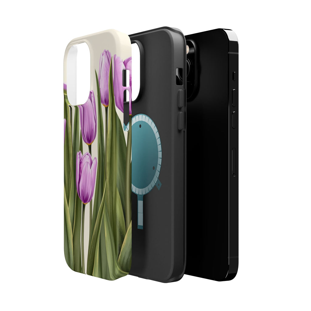 iPhone Tulip Row Electric Art 14 Bold Modern Everyday Snap Case · iPhone Case