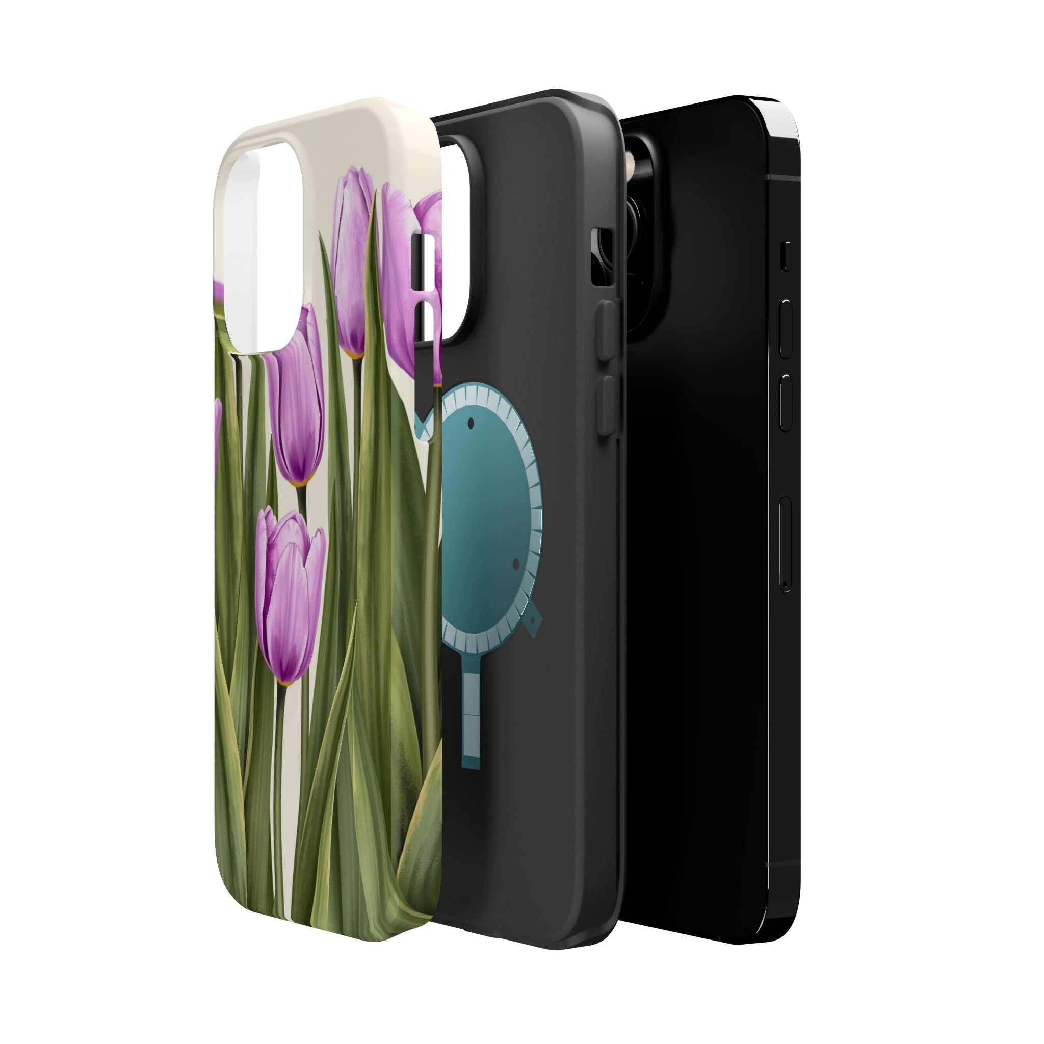 iPhone Tulip Row Electric Art 14 Bold Modern Everyday Snap Case · iPhone Case