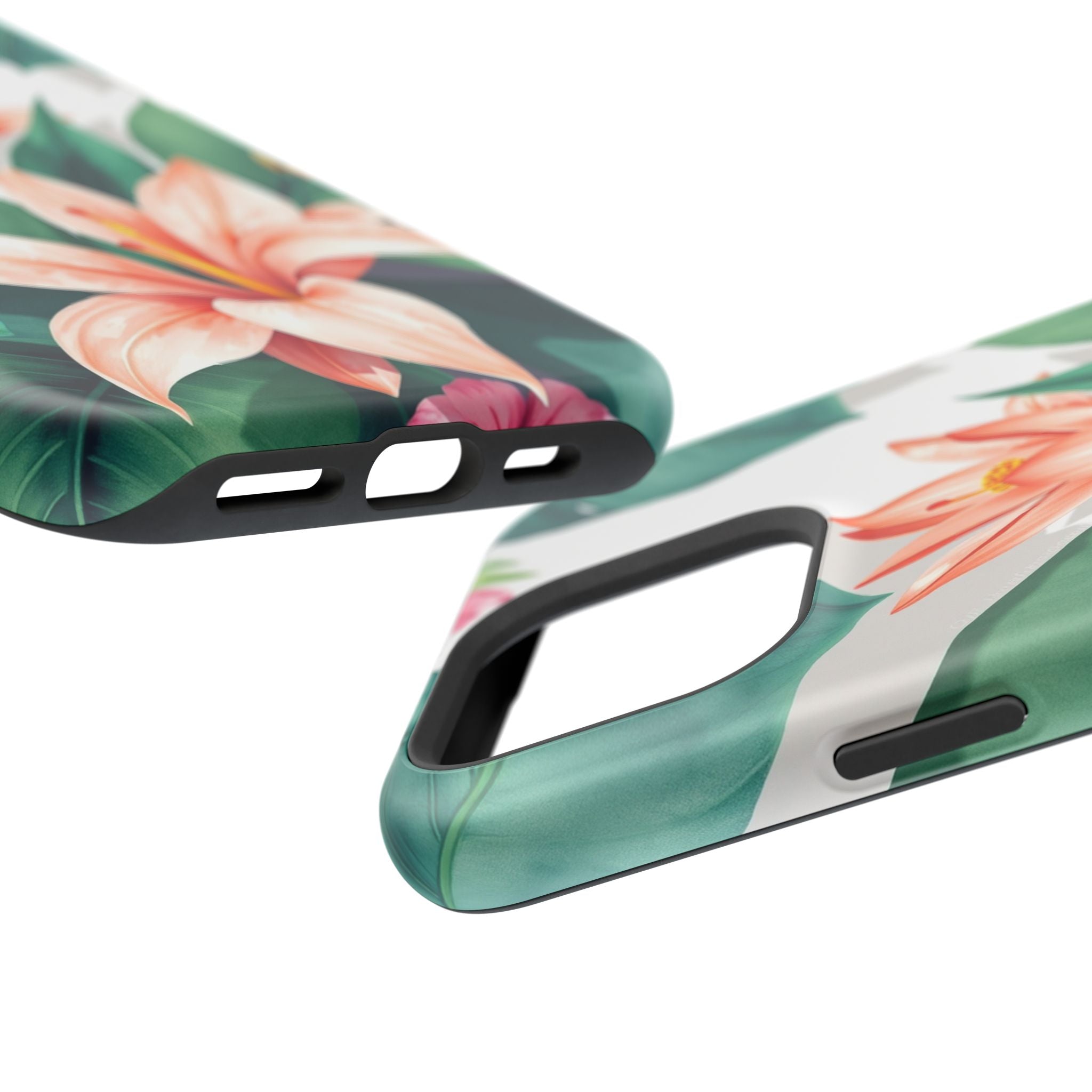 iPhone Tropical Bloom Sage And Ivory Slim Snap Case Gal · iPhone Case