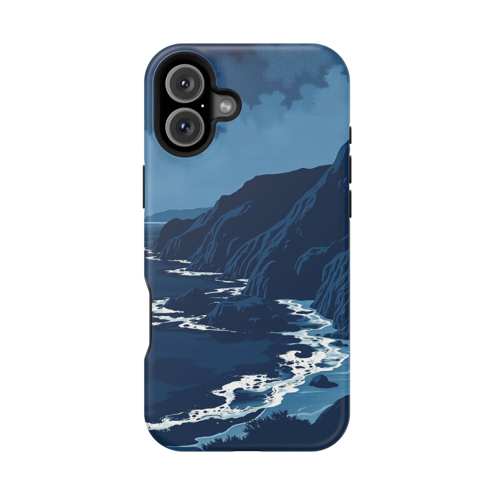 iPhone Midnight Blue And Silver Hibiscus Coast Carry Case Slim Snap Case · iPhon