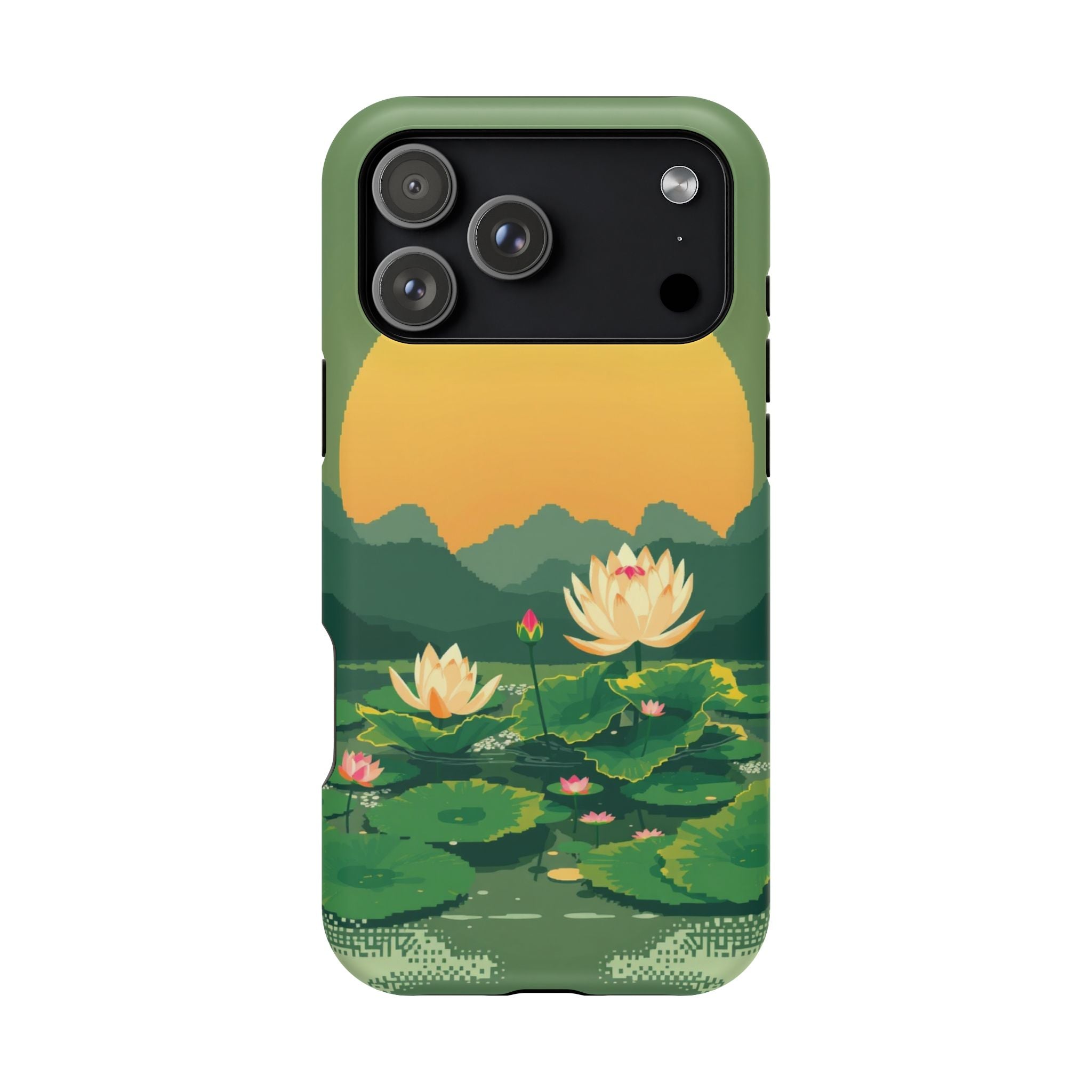 iPhone Lotus Pond Enchanted Art Slim Everyday Designer Case · iPhone Case