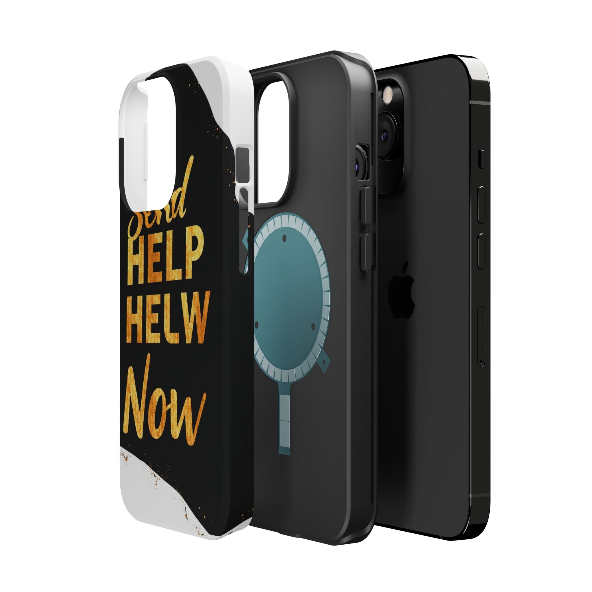 iPhone Send Help Now Enchanted Art Bold Modern Everyday Snap Case · iPhone Case