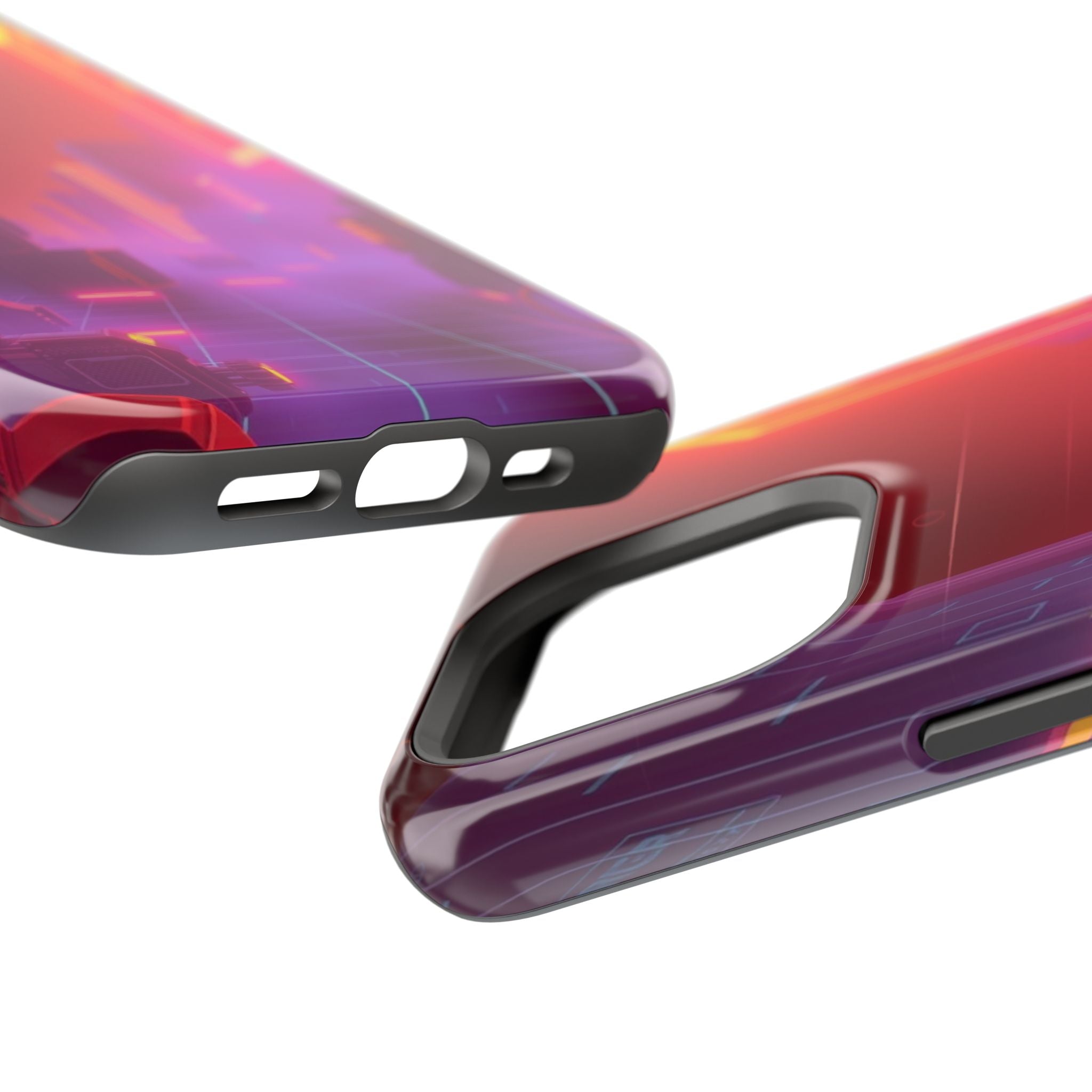 iPhone Dreamy 80s Grid Synthwave Design Slim Everyday Designer Case · iPhone Cas