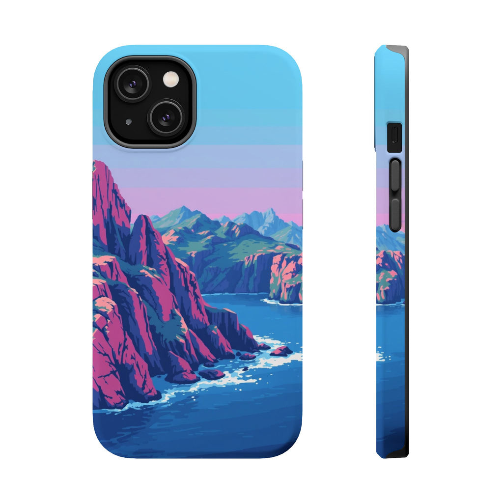 iPhone Vibrant Rocky Coastline Design Slim Everyday Designer Case · iPhone Case