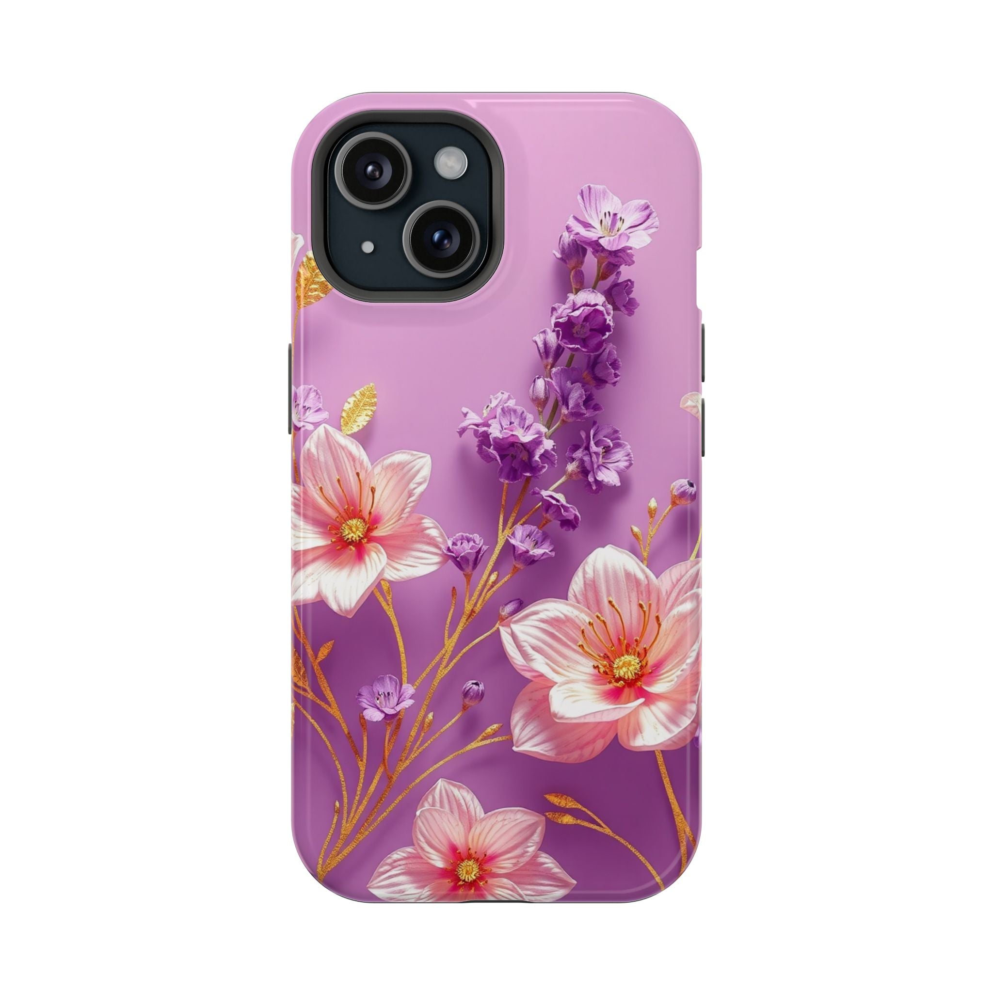iPhone Radiant Floral Gold Foil Design Slim Everyday Designer Case · iPhone Case