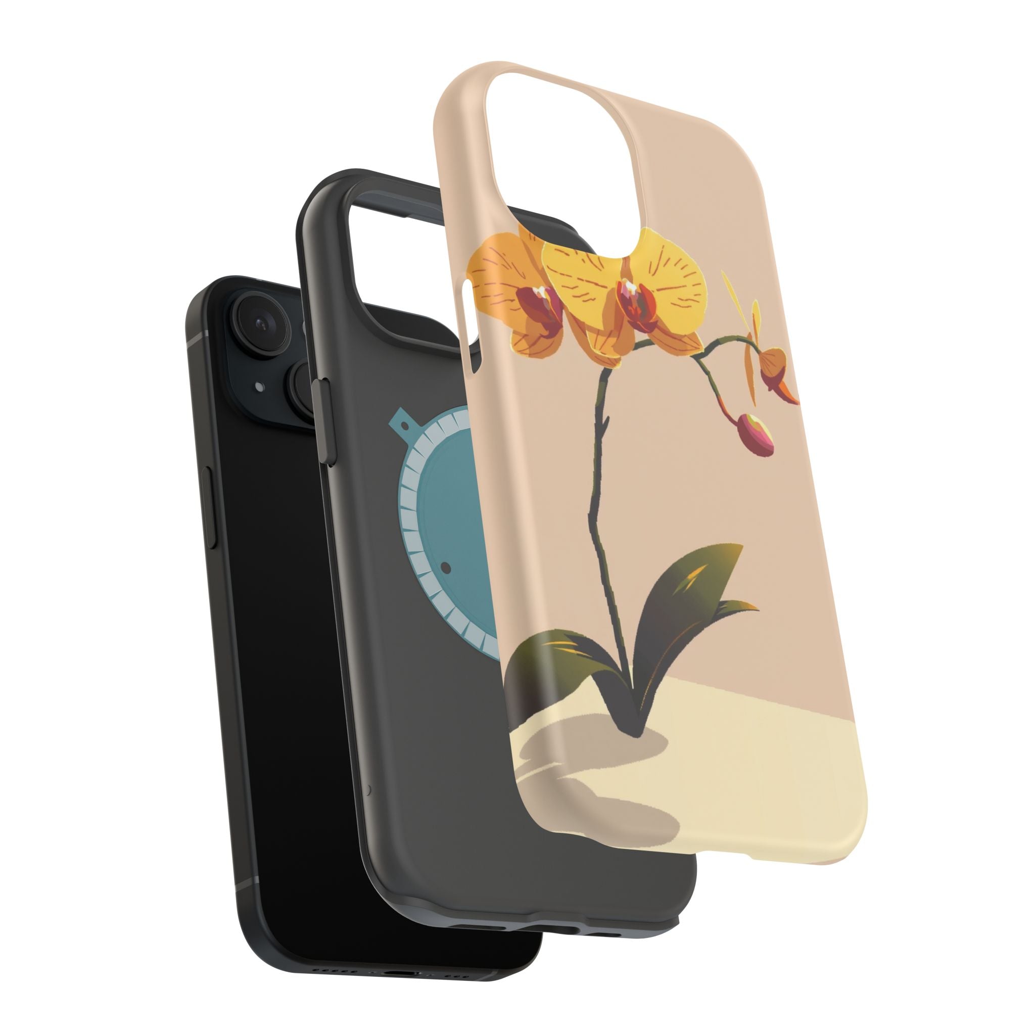 iPhone Orchid Study Pixel Art -Bit Bold Modern Everyday Snap Case · iPhone Case