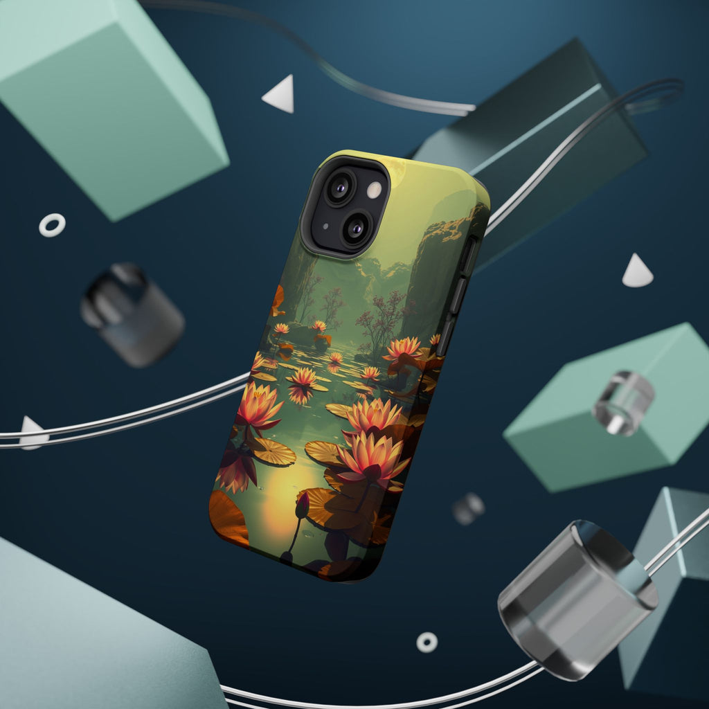 iPhone Lotus Pond Dreamy Design Slim Everyday Designer Case · iPhone Case
