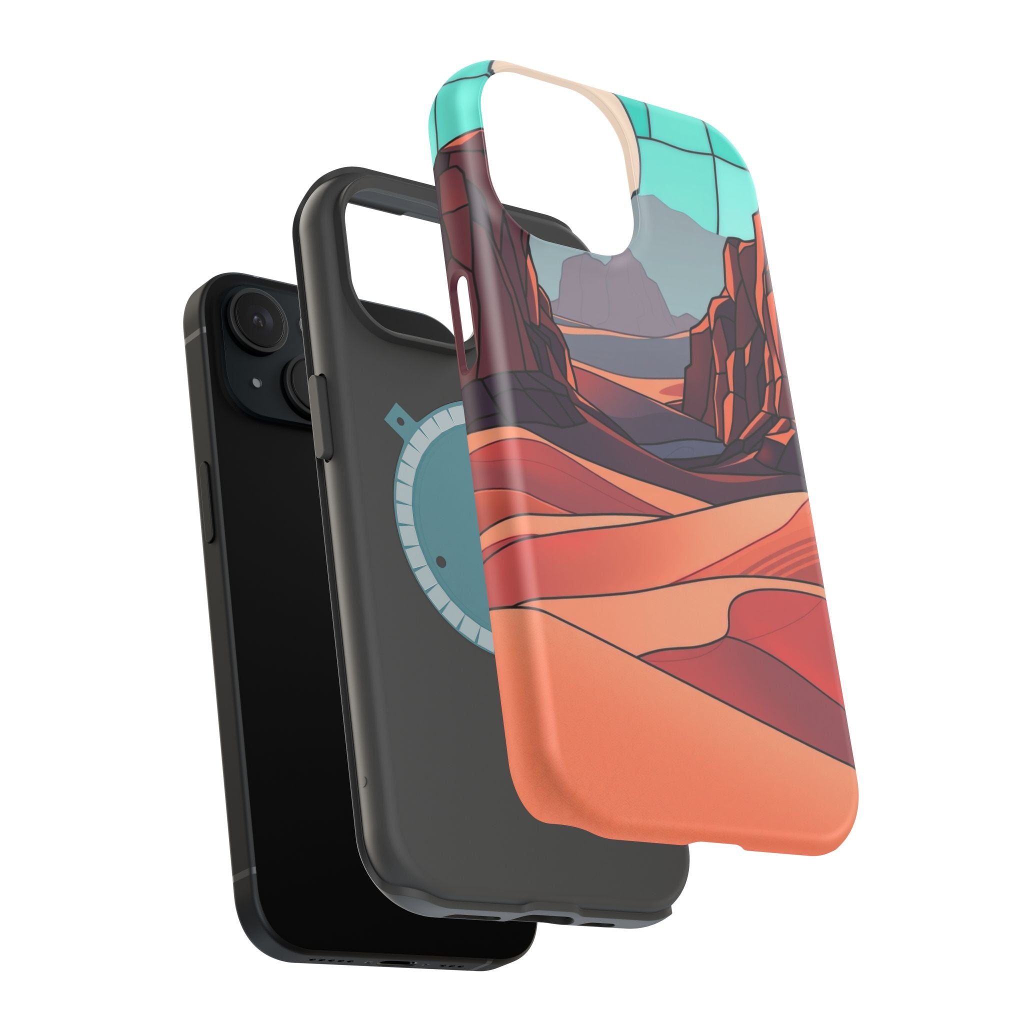 iPhone Desert Dunes Stained Glass Bold Modern Everyday Snap Case · iPhone Case