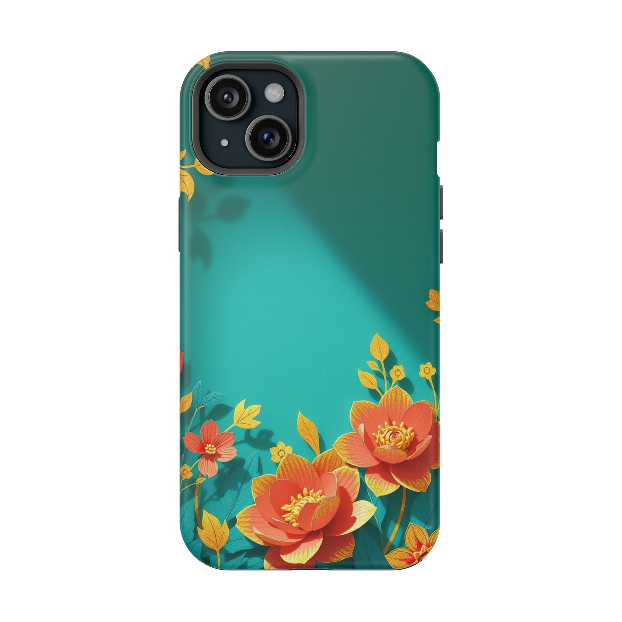 iPhone Floral Gold Foil Paper Cut Art Slim Everyday Designer Case · iPhone Case