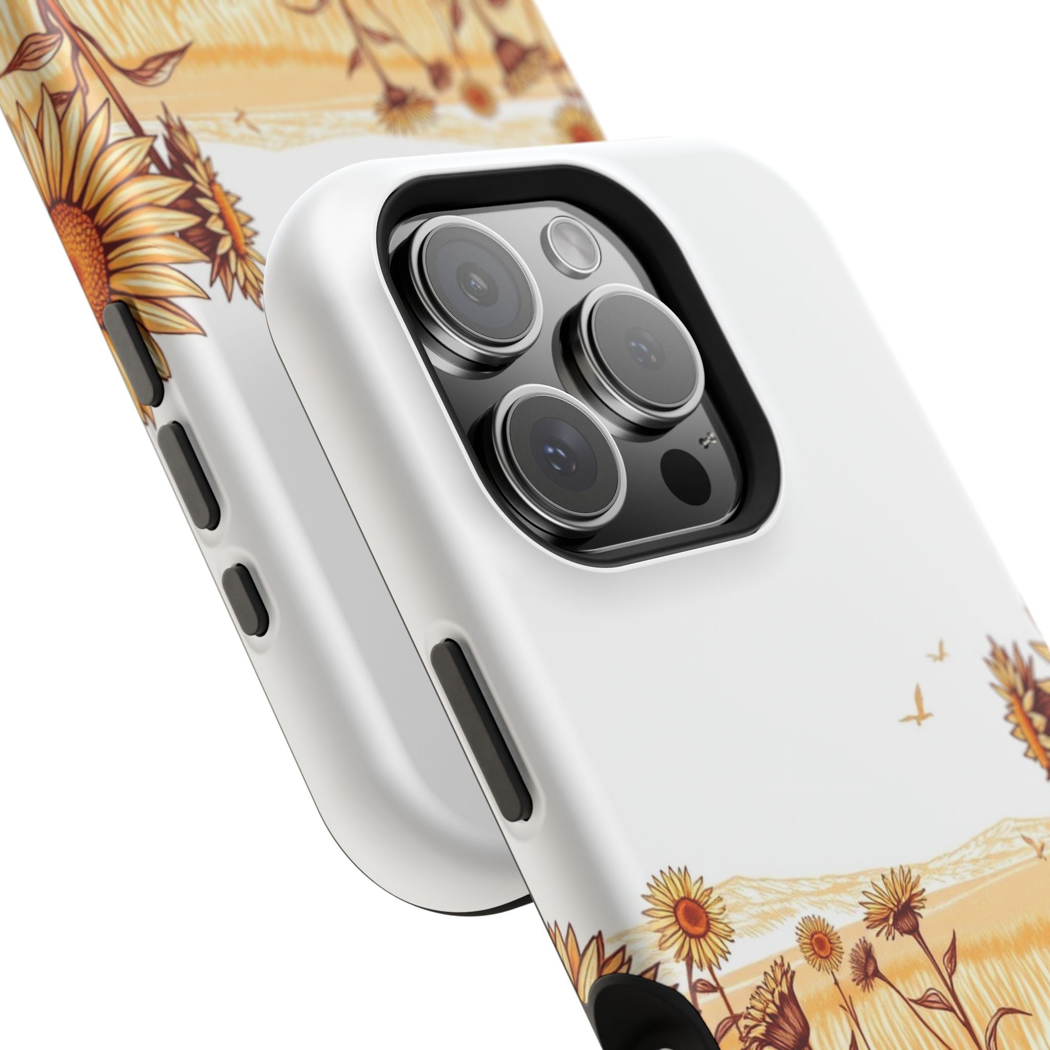 iPhone Burnt Orange And Sand Sunflower Prairie Soft iPhone Finish · iPhone Case