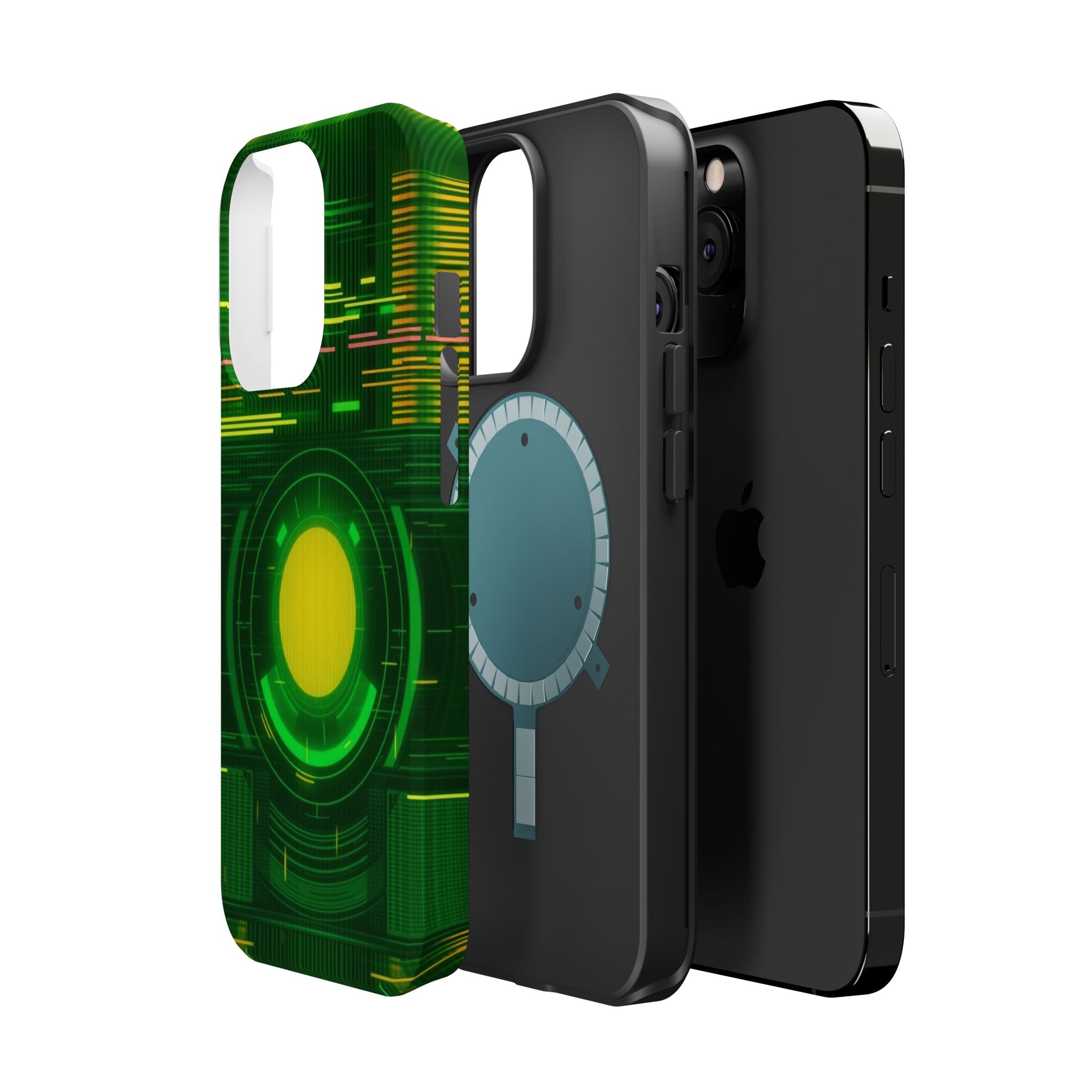 iPhone Emerald Green And Gold VHS Static Slim Everyday Designer Case · iPhone Ca