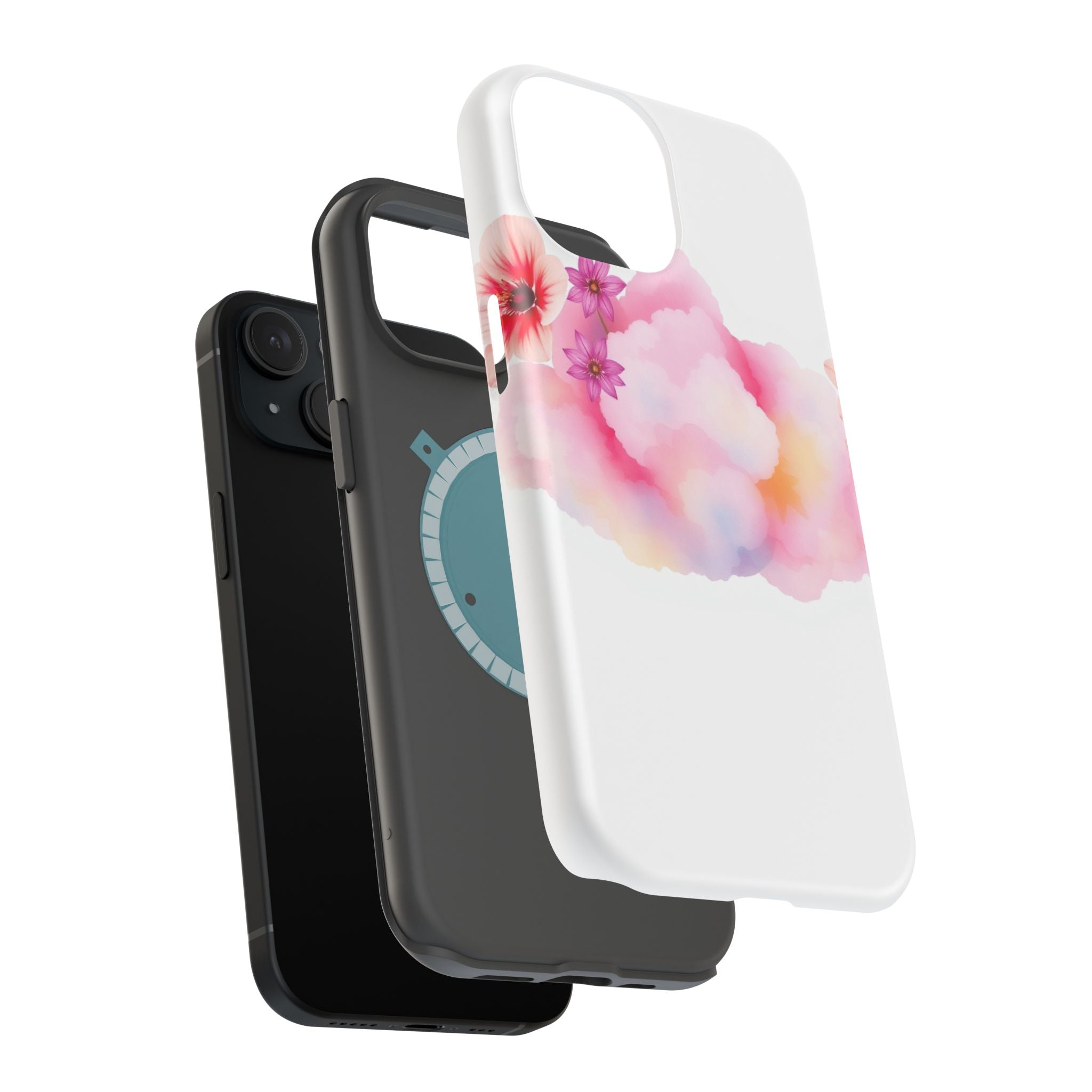 iPhone Pastel Floral Cloud Vibrant Watercolor Carry Case Slim Snap Case · iPhone