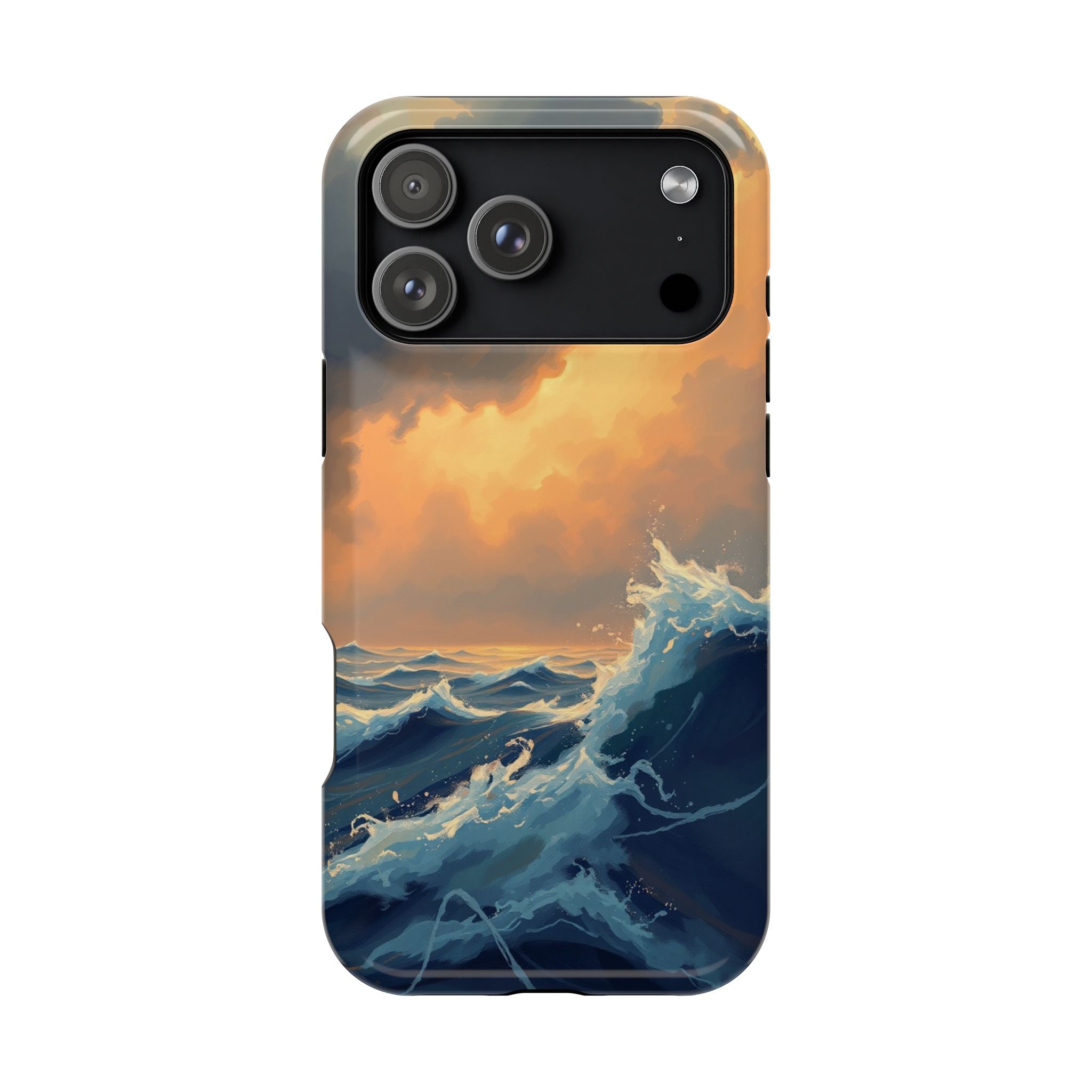 iPhone Sunset Amber And Peach Storm at Sea Slim iPhone Everyday · iPhone Case