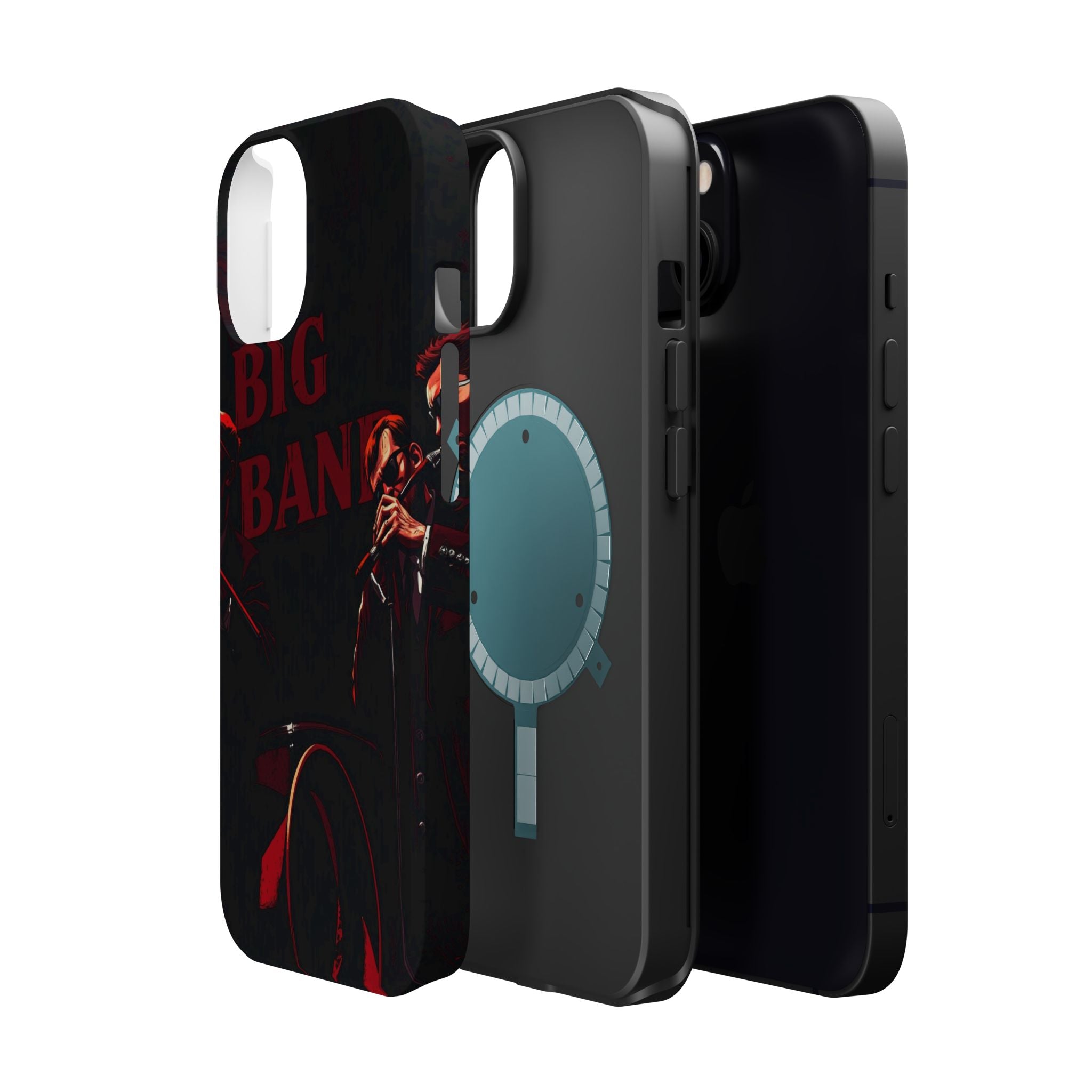 iPhone Black And Crimson Big Band Era Slim Everyday Designer Case · iPhone Case