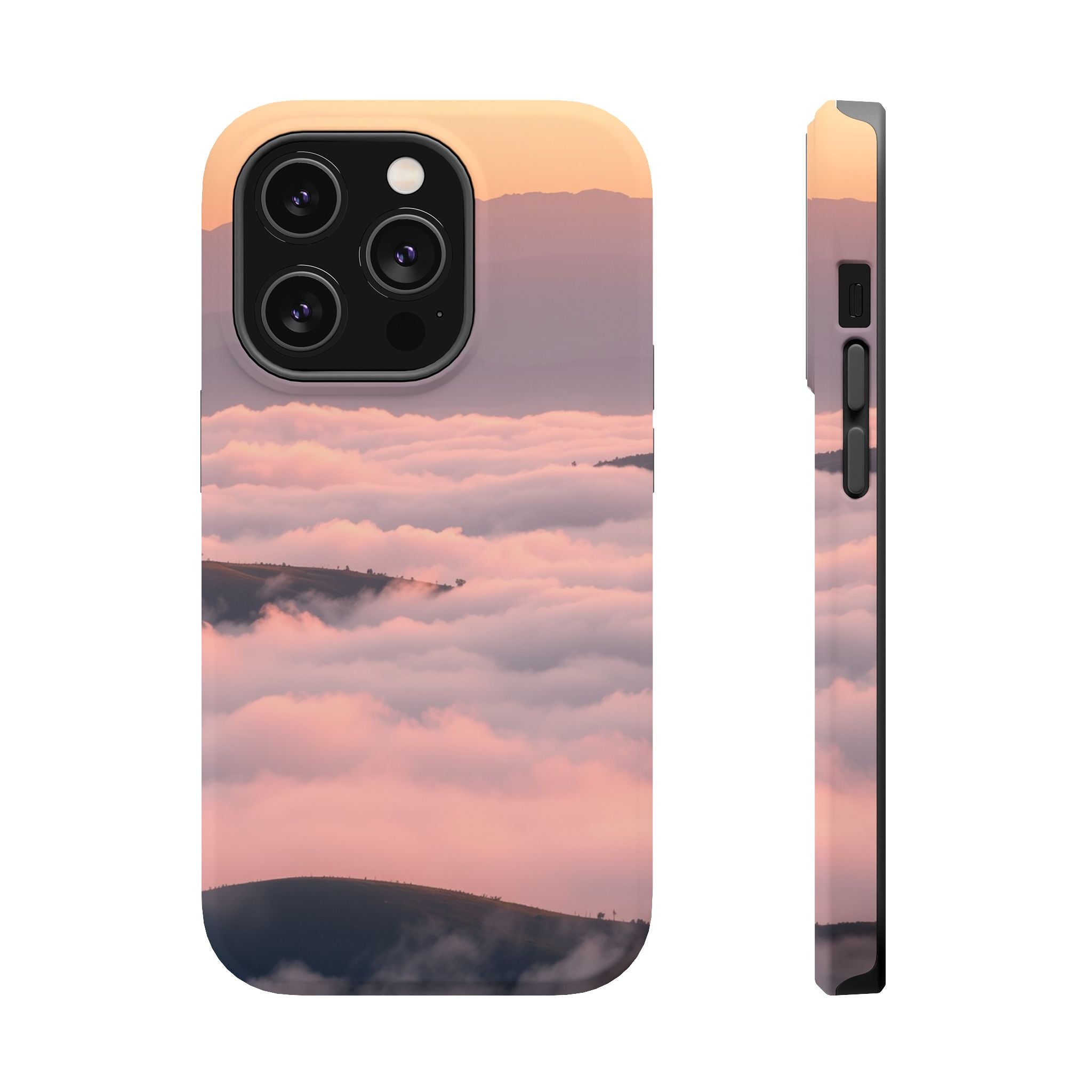 iPhone Fog Rolling Over Hills Grunge Distressed Soft iPhone Finish · iPhone Case