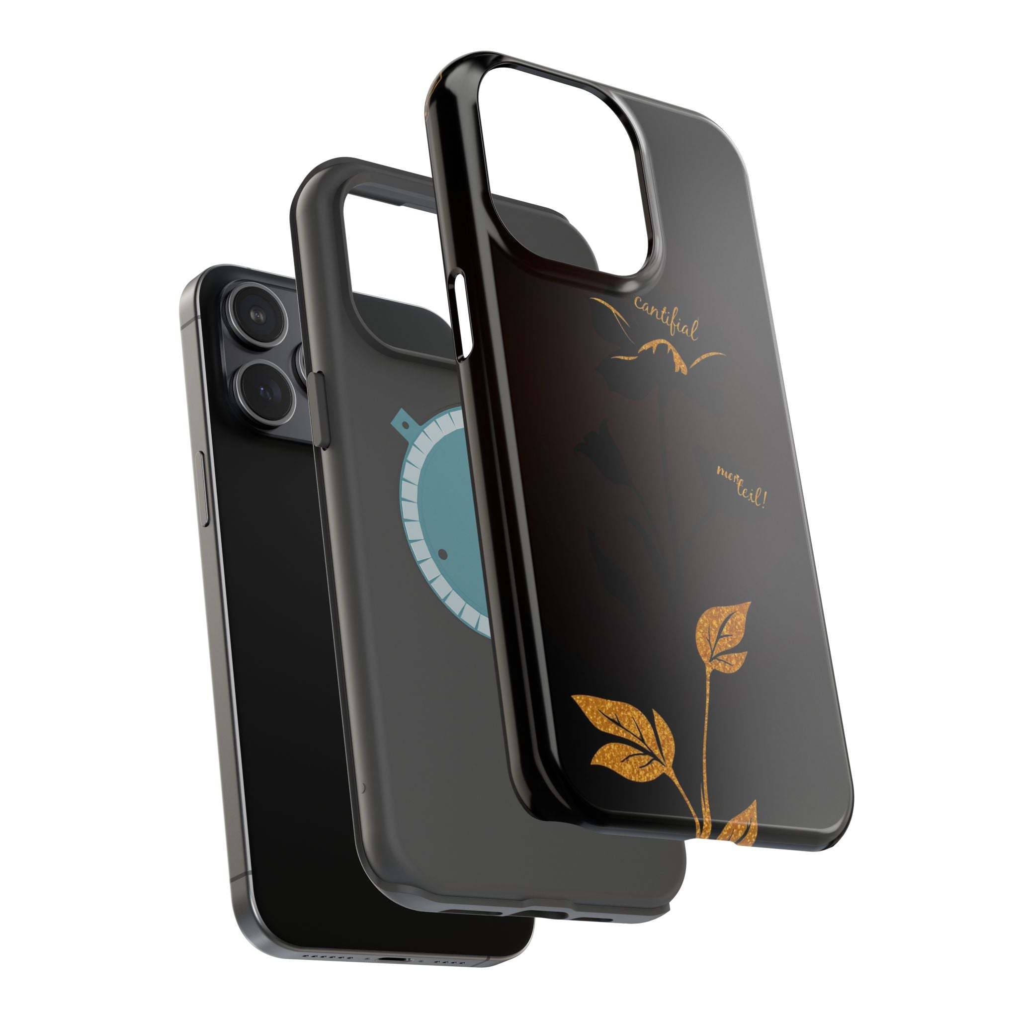iPhone Earthy Floral Silhouette Design Slim Everyday Designer Case · iPhone Case