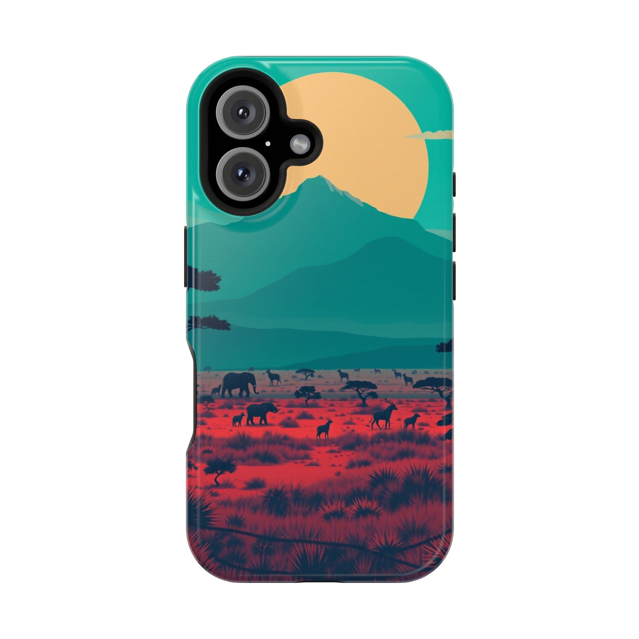 iPhone Savanna Horizon Vintage Retro Poster Slim iPhone Everyday · iPhone Case