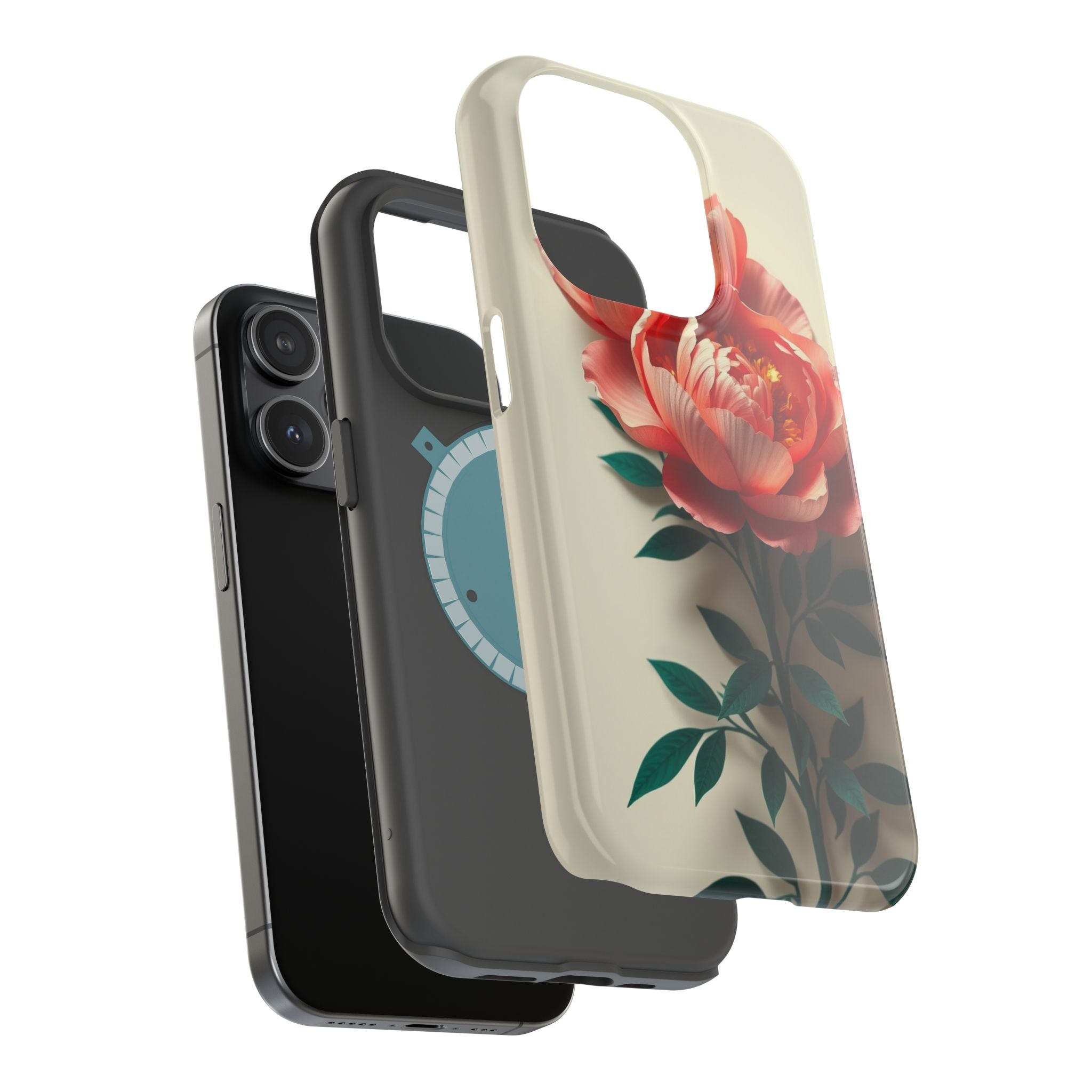 iPhone Emerald Green And Gold Peony Bouquet Slim iPhone Everyday · iPhone Case