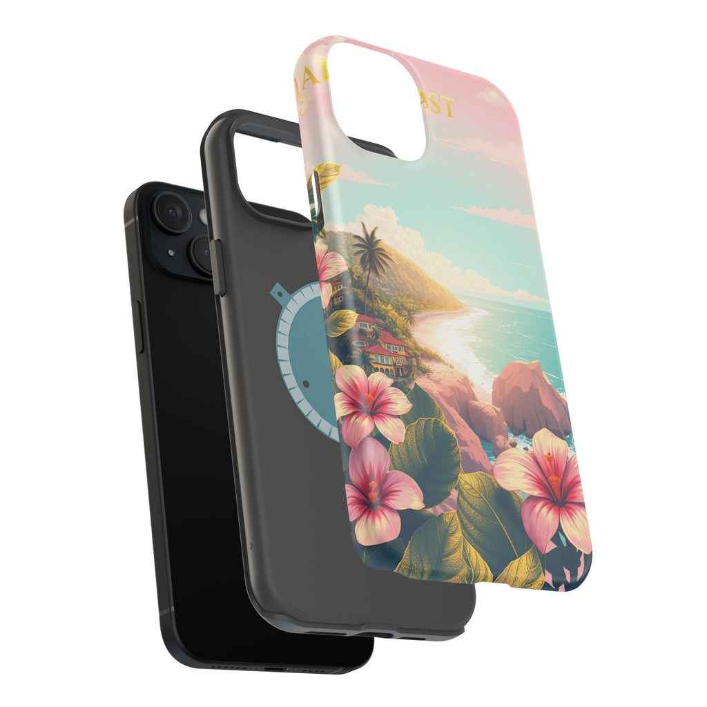 iPhone Mint And Blush Hibiscus Coast Slim Everyday iPhone 14 Designer · iPhone C