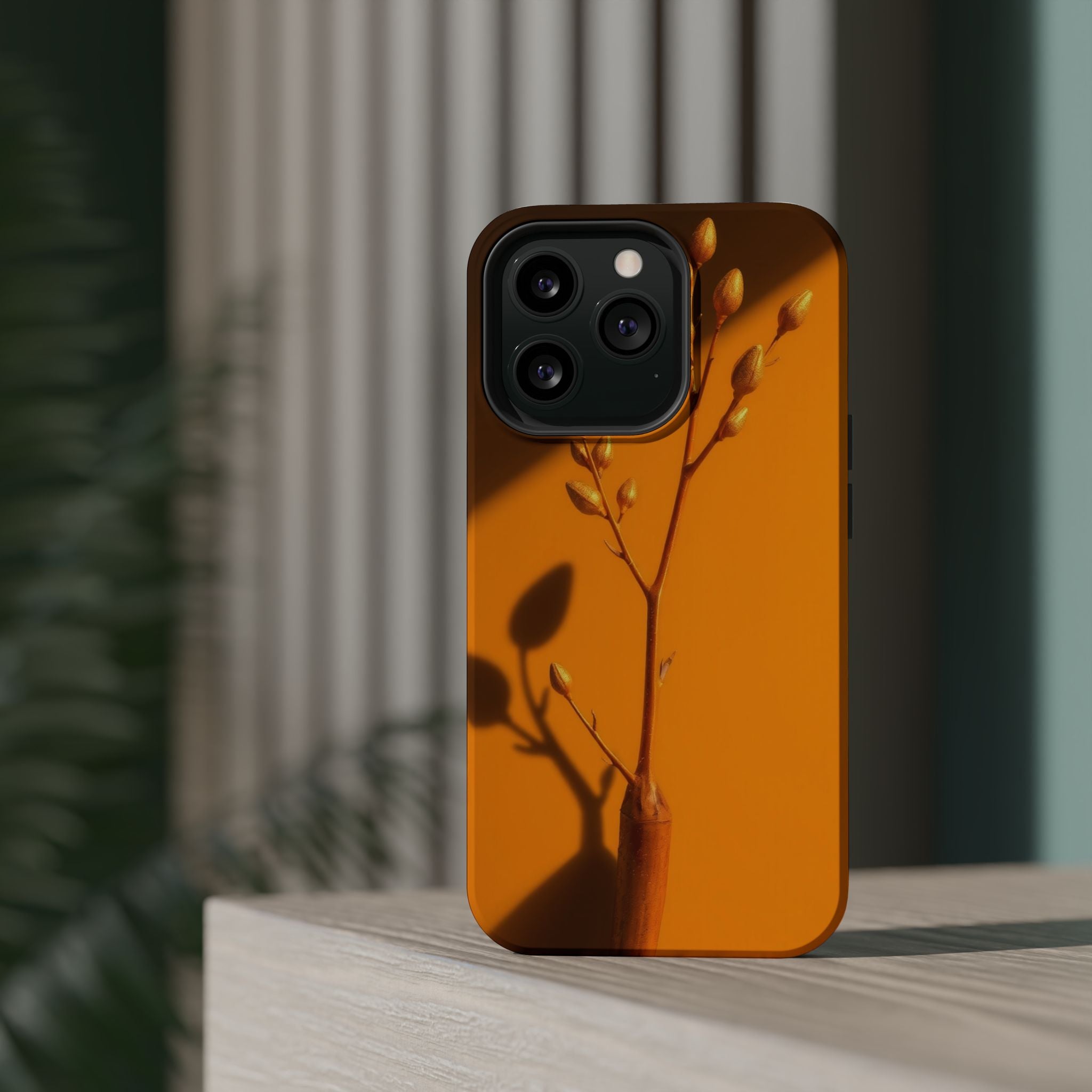 iPhone Mustard And Rust Minimalist Stem Slim Everyday iPhone Designer · iPhone C