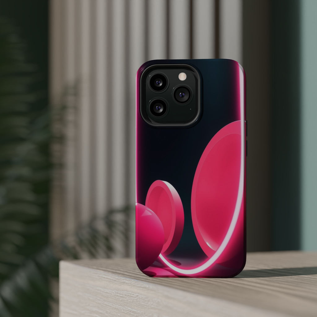 iPhone 1960s Mod Circles Neon Cyberpunk Slim Everyday Designer Case · iPhone Cas