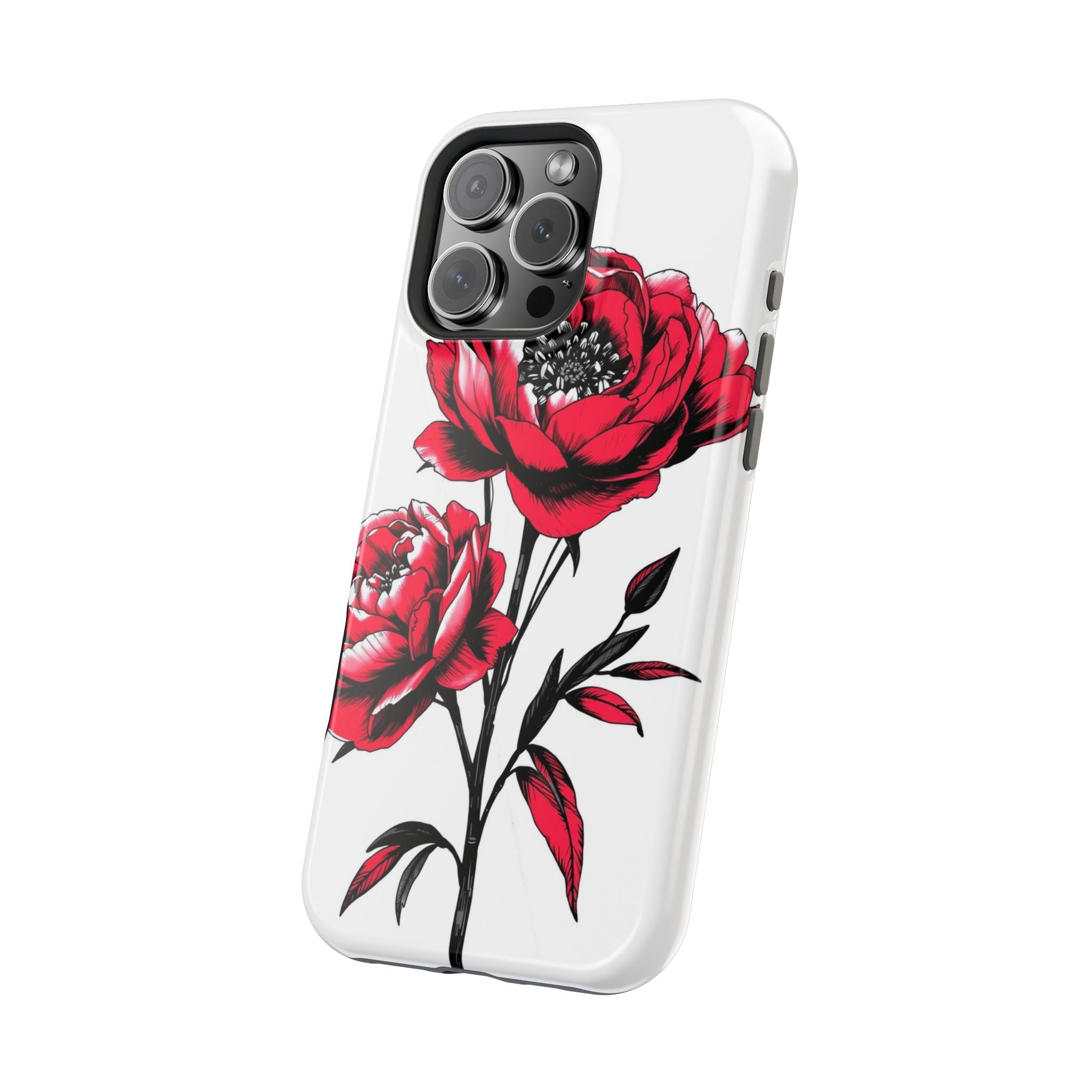 iPhone Vibrant Peony Bouquet Design Slim Everyday Designer Case · iPhone Case
