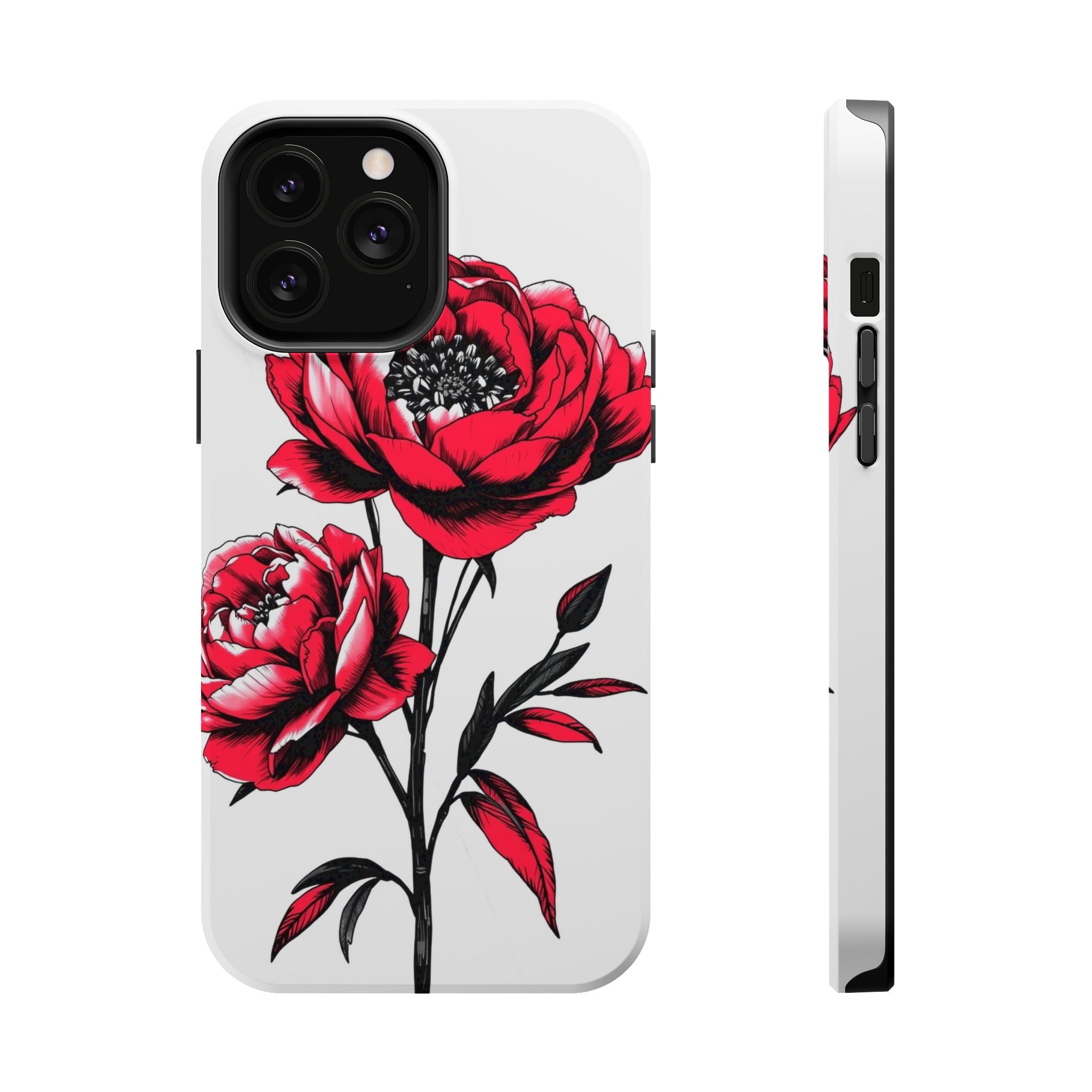 iPhone Vibrant Peony Bouquet Design Slim Everyday Designer Case · iPhone Case